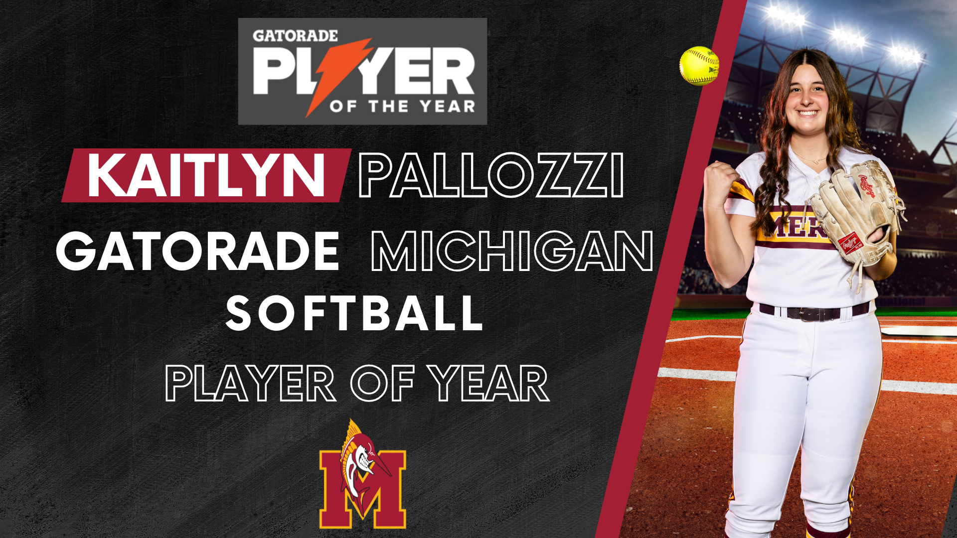 Kaitlyn Pallozzi Gatorade Michigan Softball Player of the Year