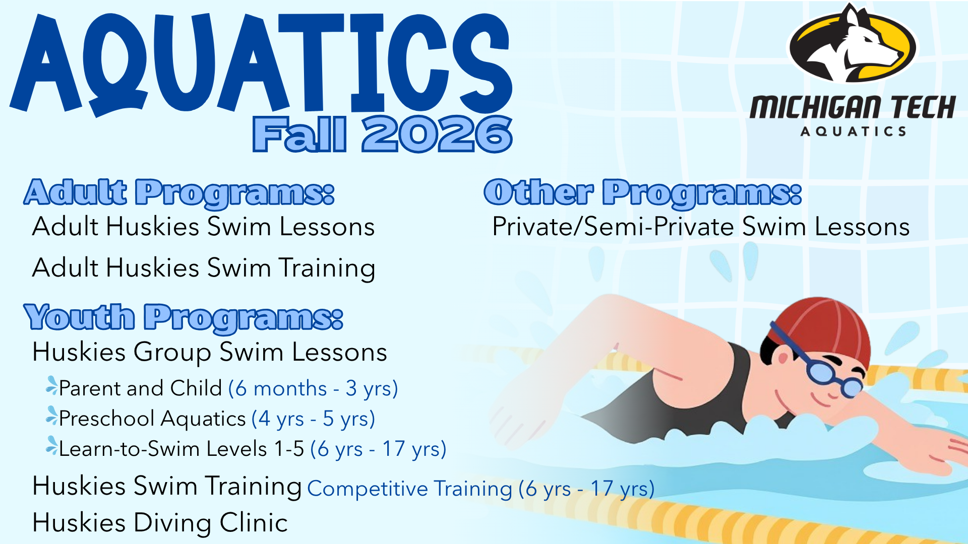 Fall 2026 Aquatics Graphic