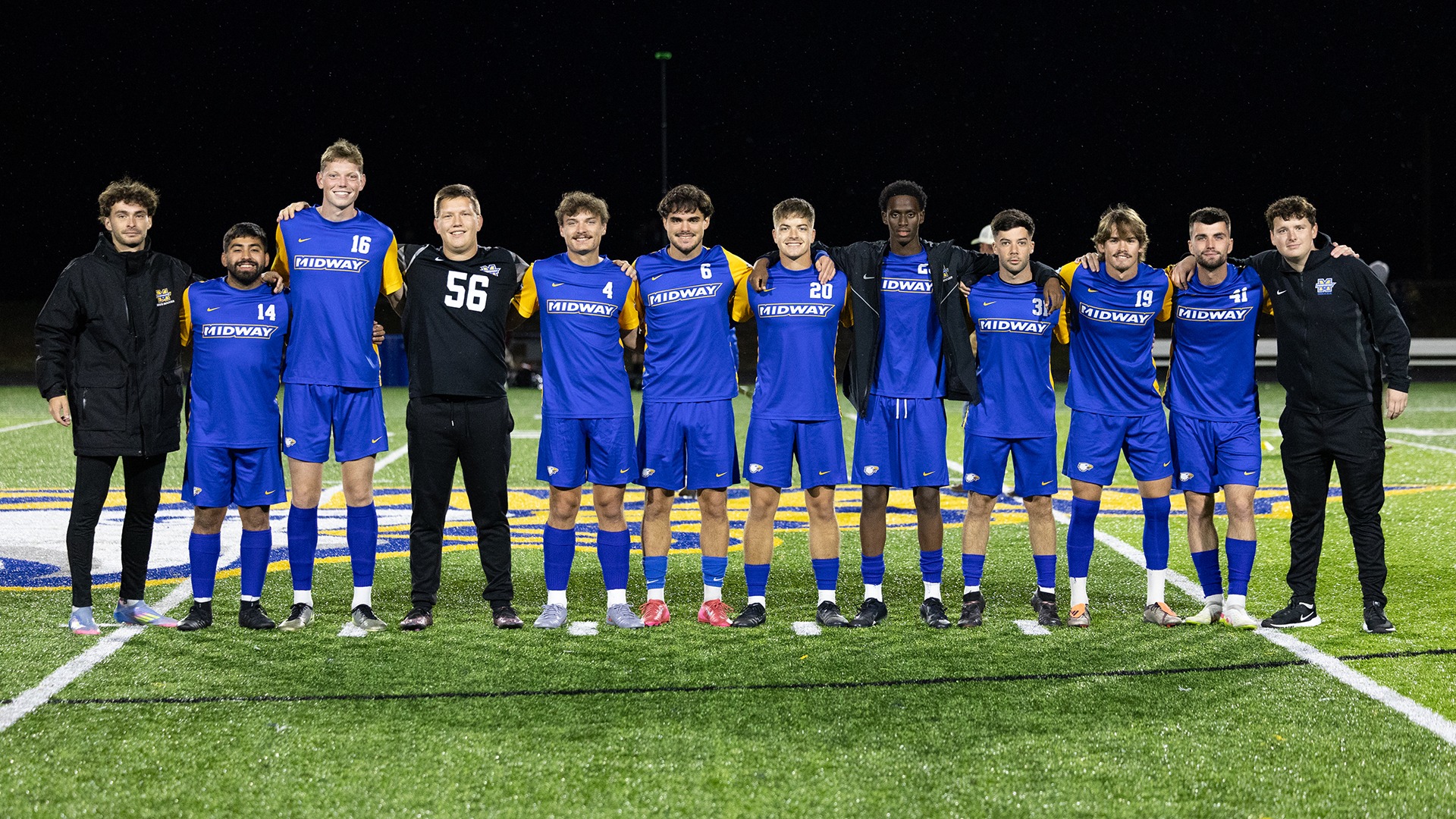 Midway Men's Soccer senior day group photo re website (2025-26)