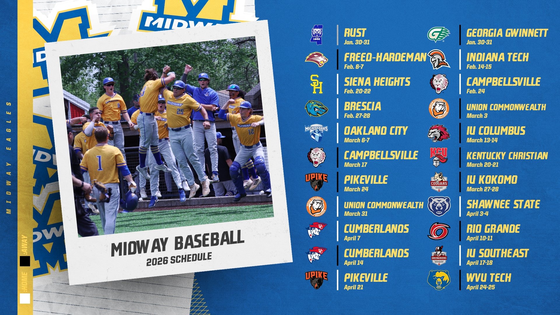 Baseball schedule release graphic