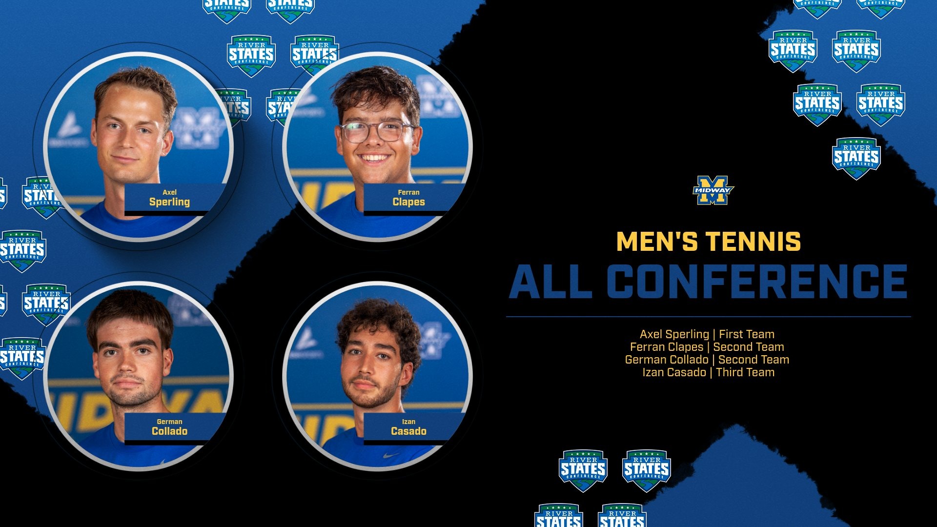 Men's tennis all-conference graphic