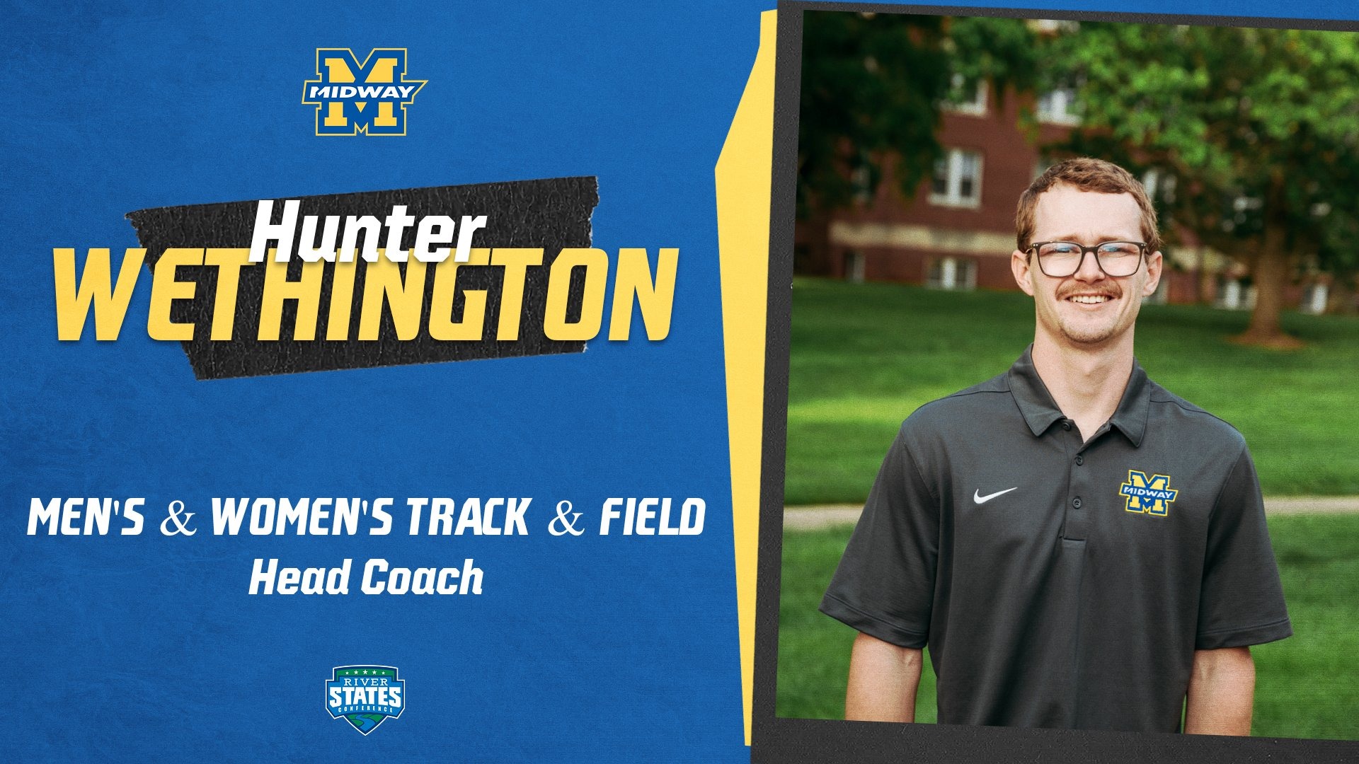 Hunter Wethington Track and Field new hire graphic
