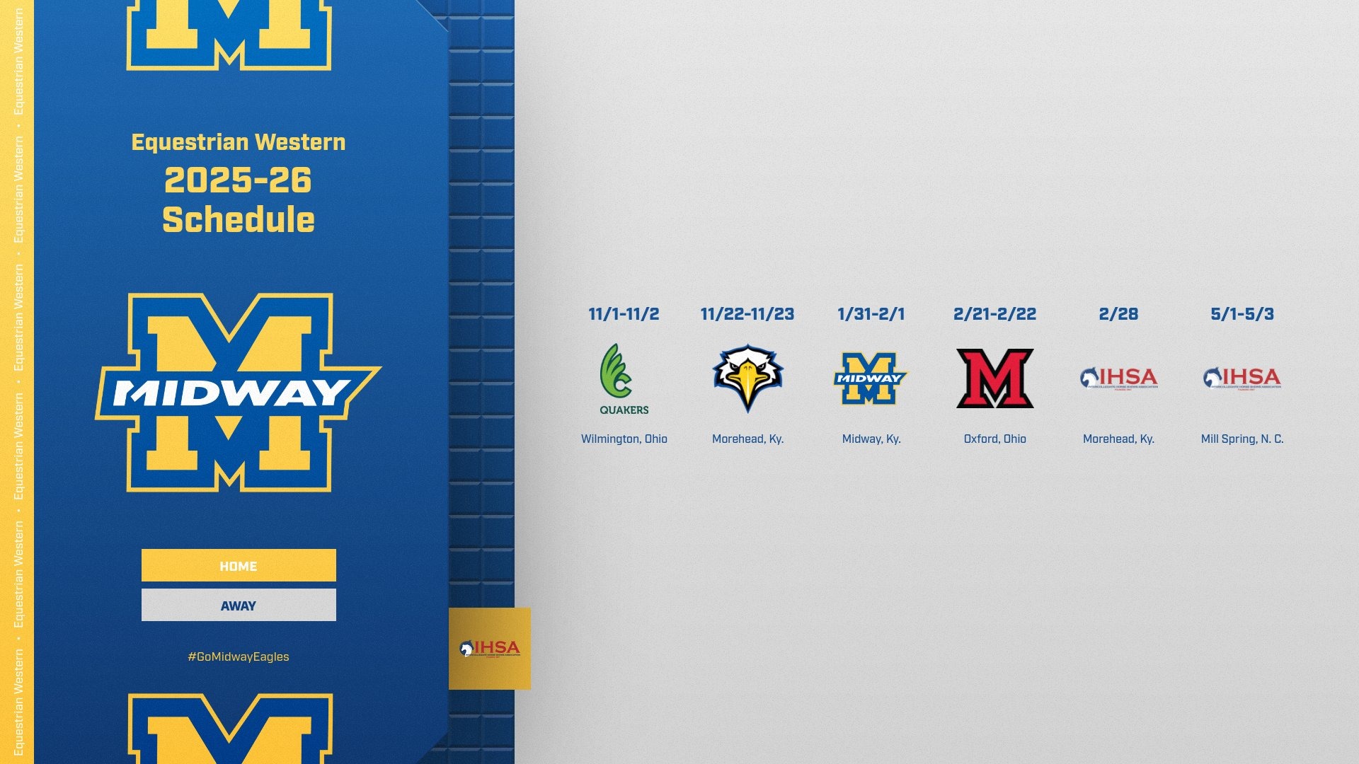 Western schedule graphic