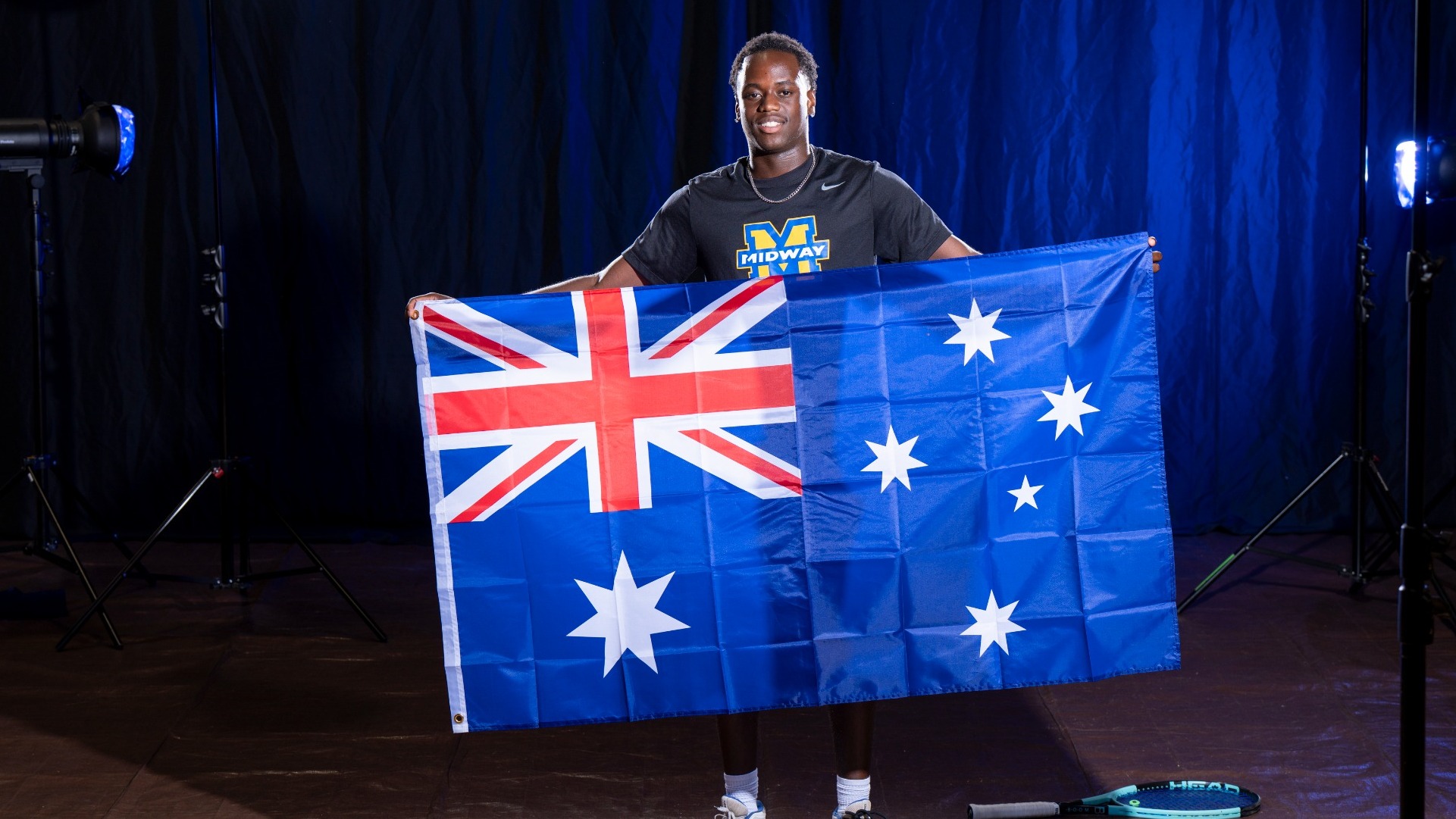 mUNYIMANI with his flag