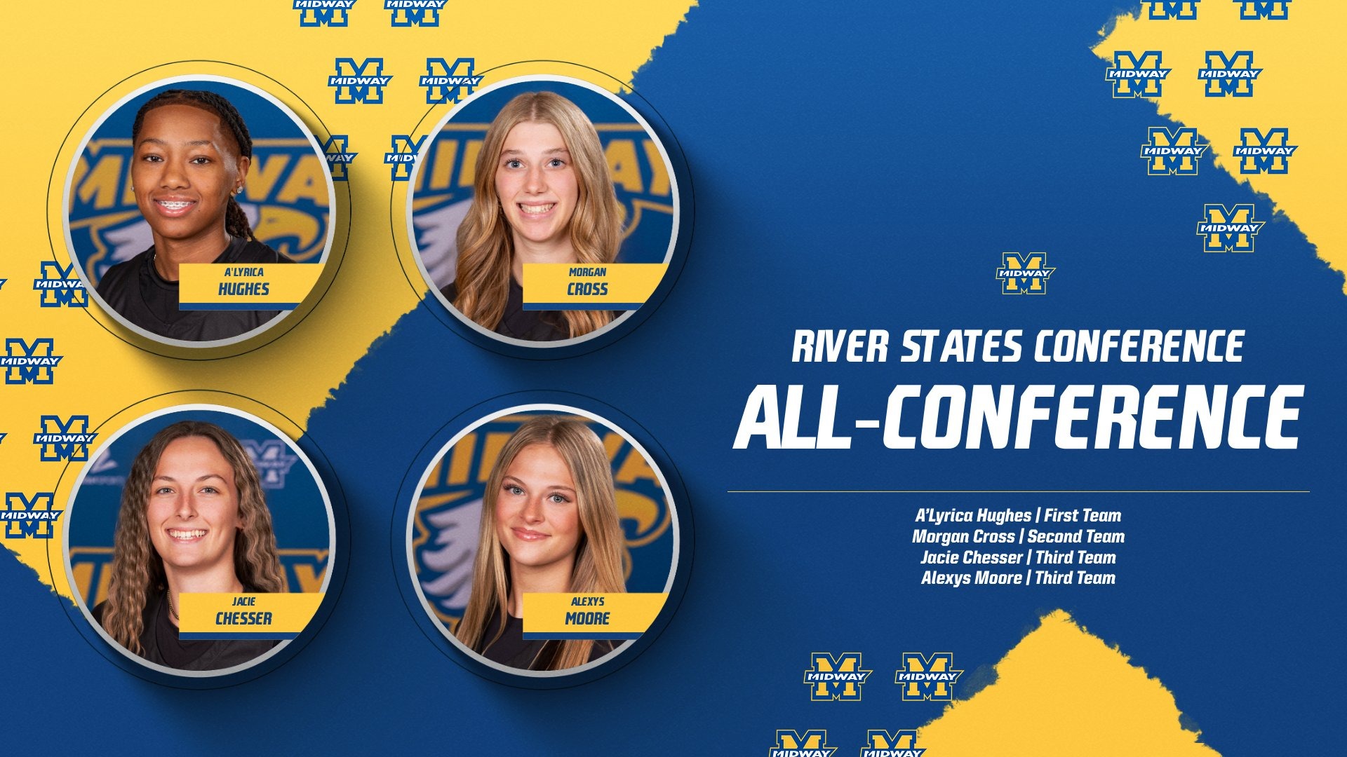 Women's basketball all-conference graphic