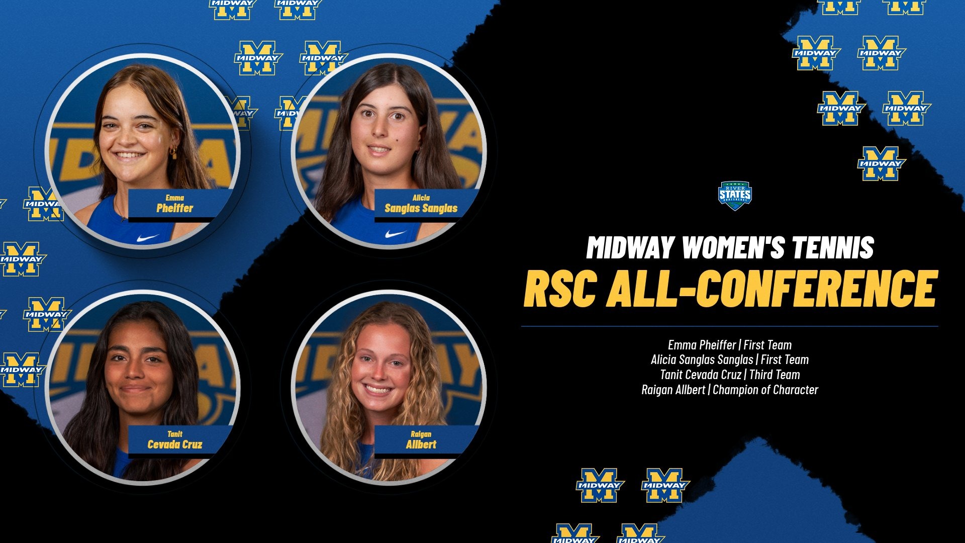 Midway Women's Tennis - RSC All-Conference Honors (April 22, 2026)