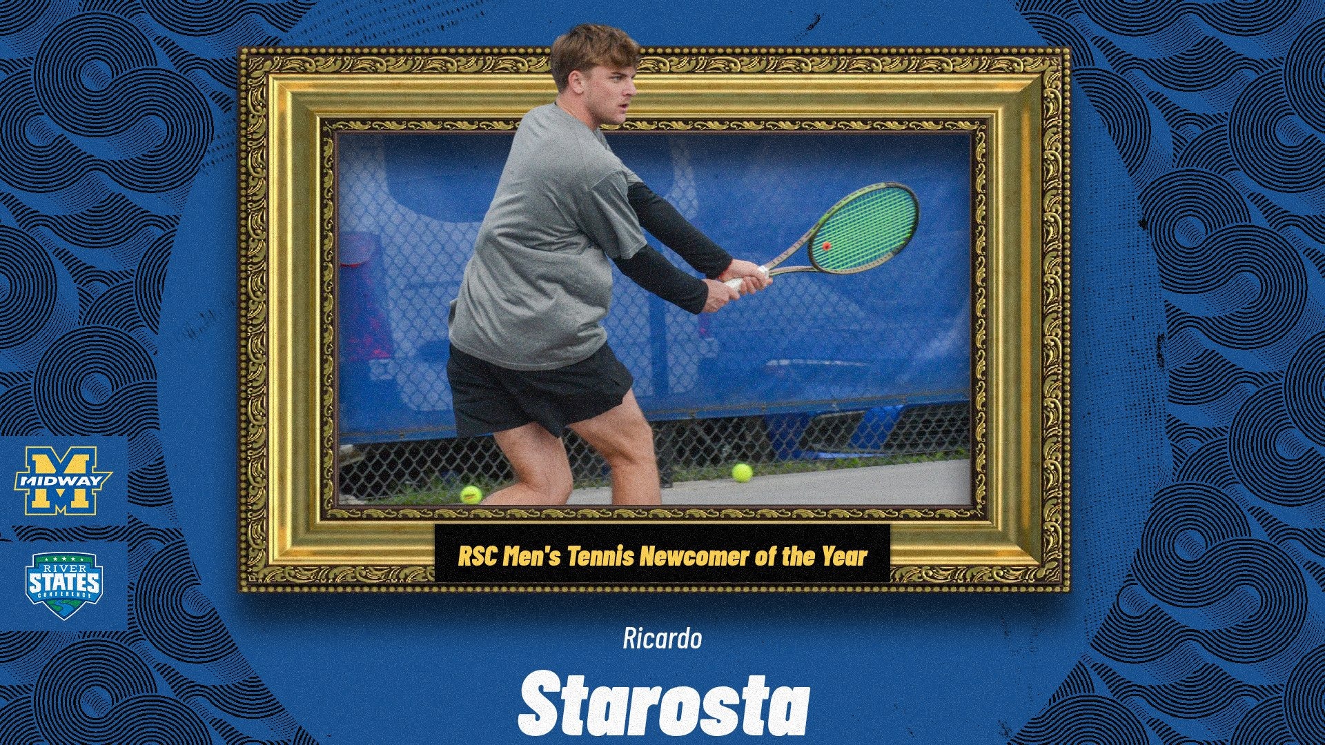 Ricardo Starosta named RSC Men's Tennis Newcomer of the Year (April 23, 2026)