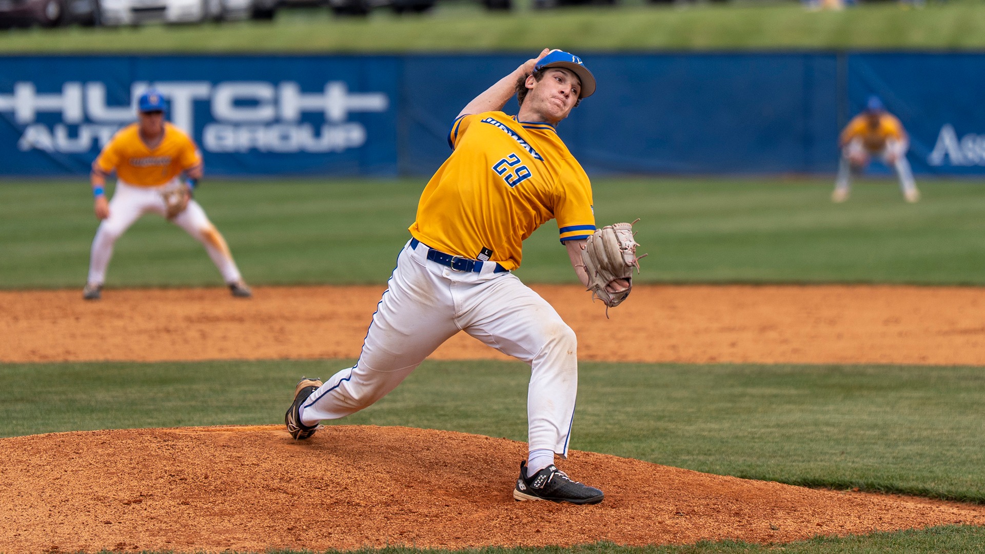 Brenden Cole pitching photo for WVU Tech recap (April 24, 2026)