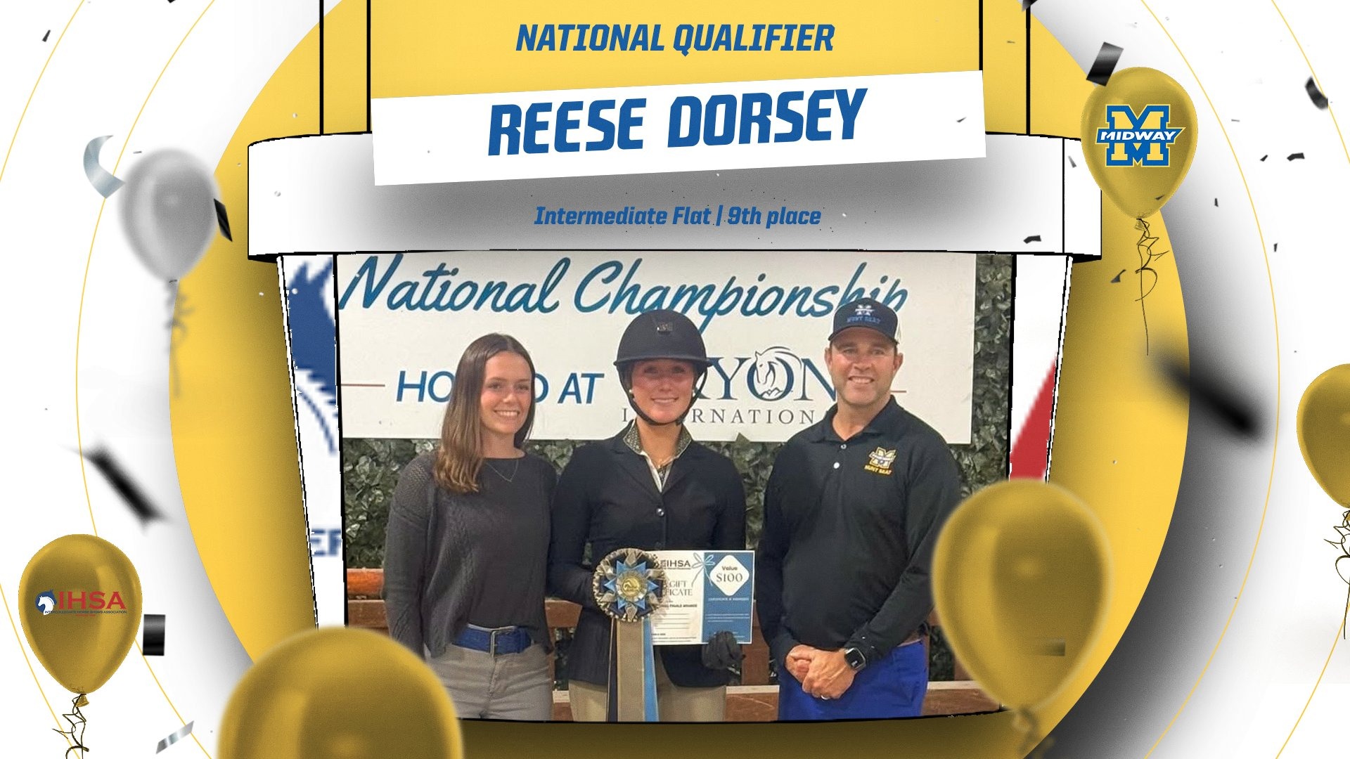 Reese Dorsey national recap photo
