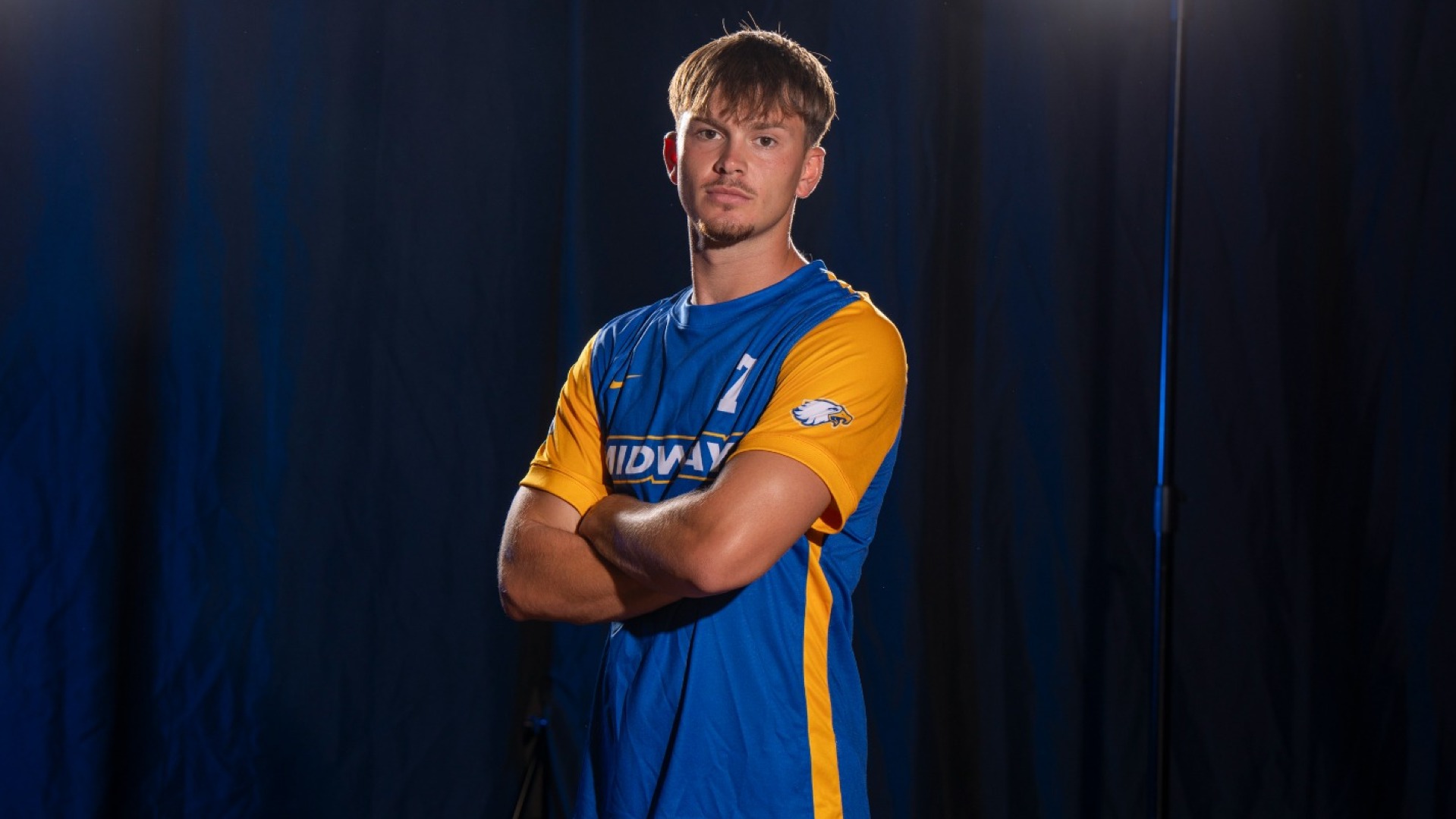 Spencer poses on media day