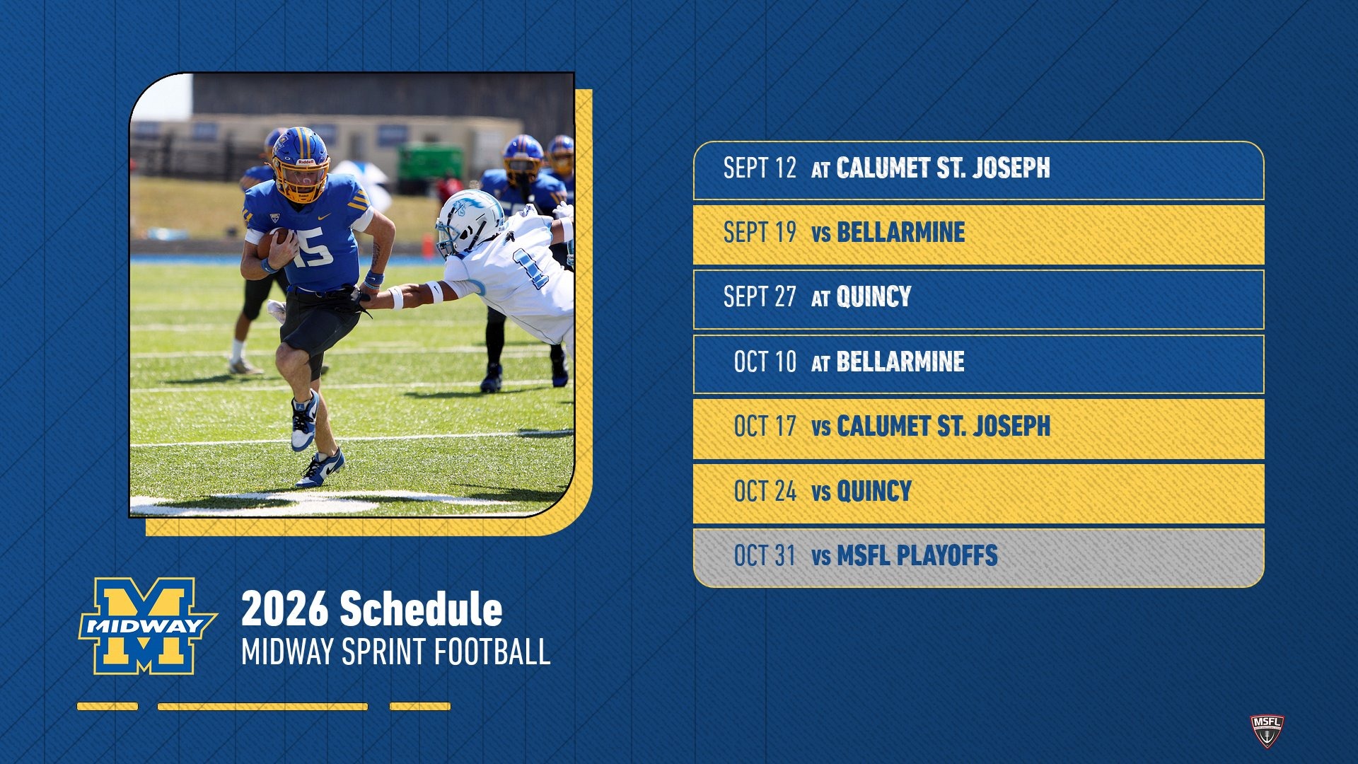 2026 Sprint Football Schedule Release