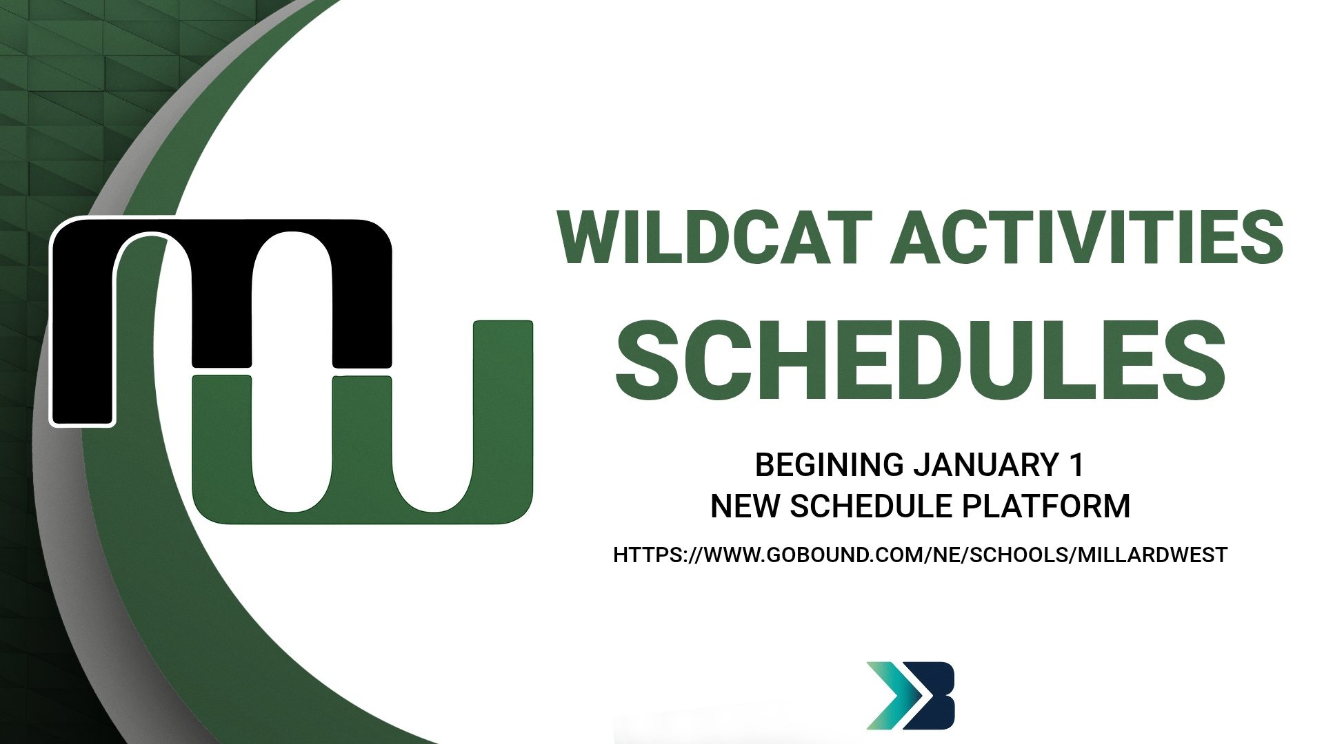 Schedule announcement graphic