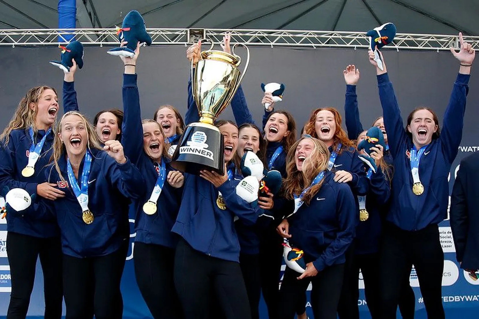 U20 Women's Water Polo Celebration