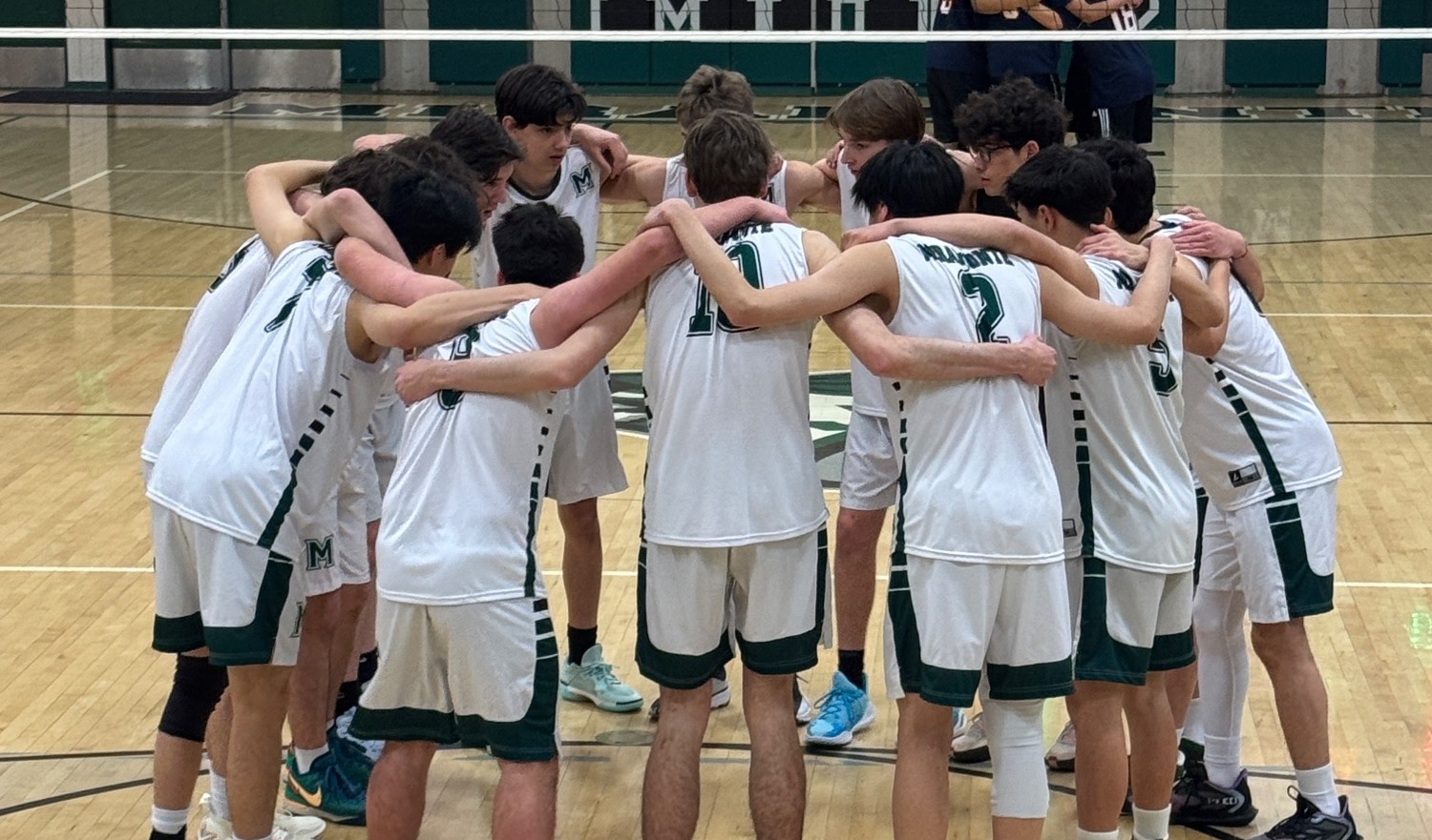 Men's Volleyball Huddle