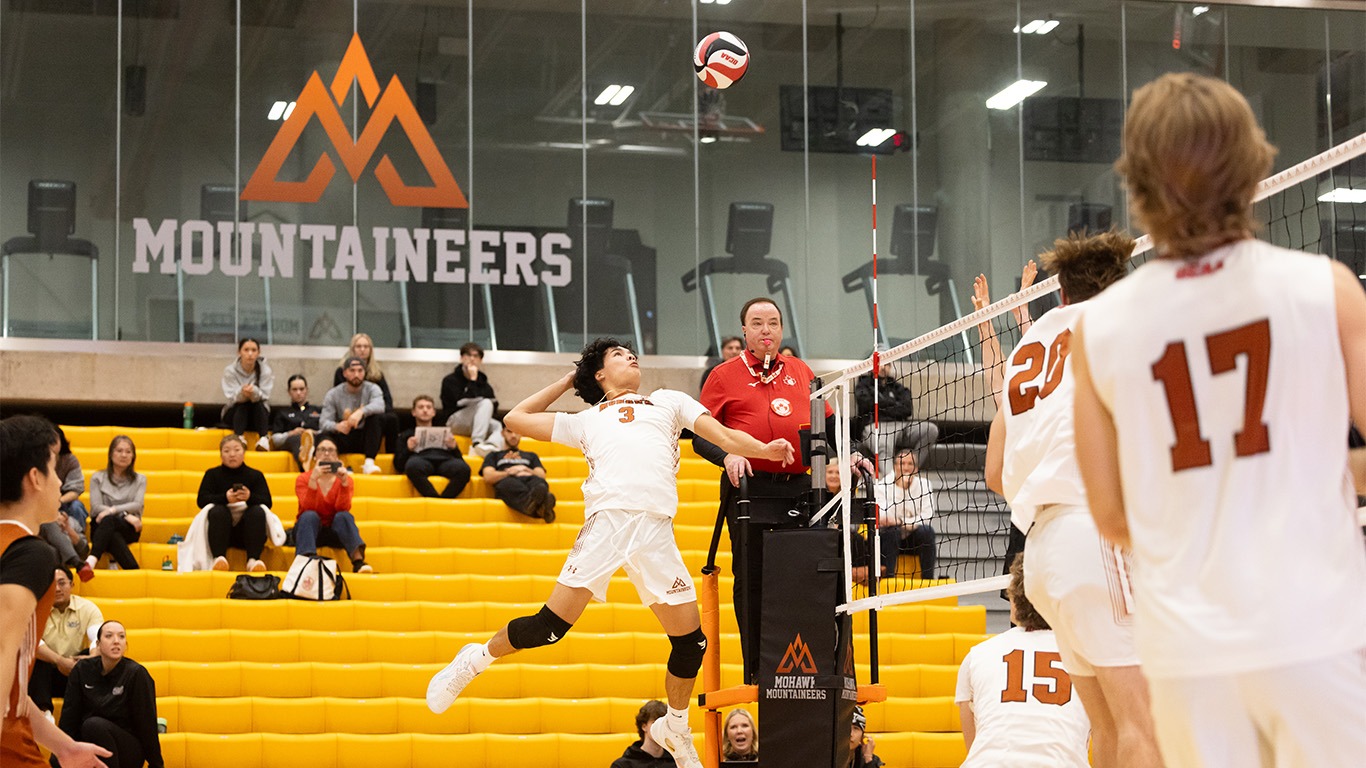 Keon Elkie goes up for the swing