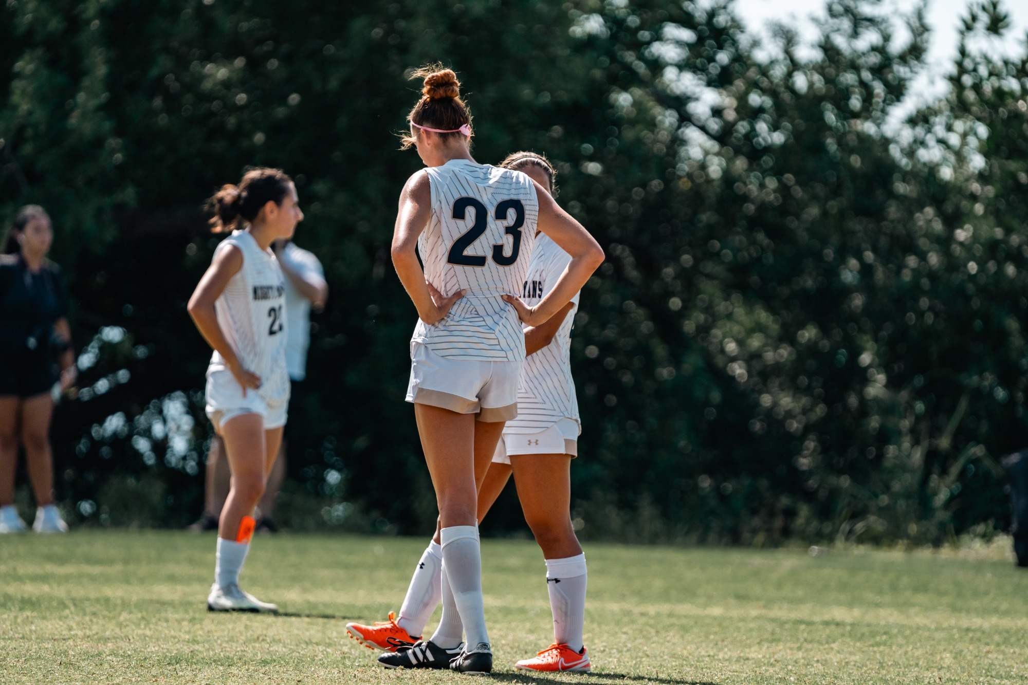 Abigail Hansen looks on during NCF's home match vs. St. Thomas