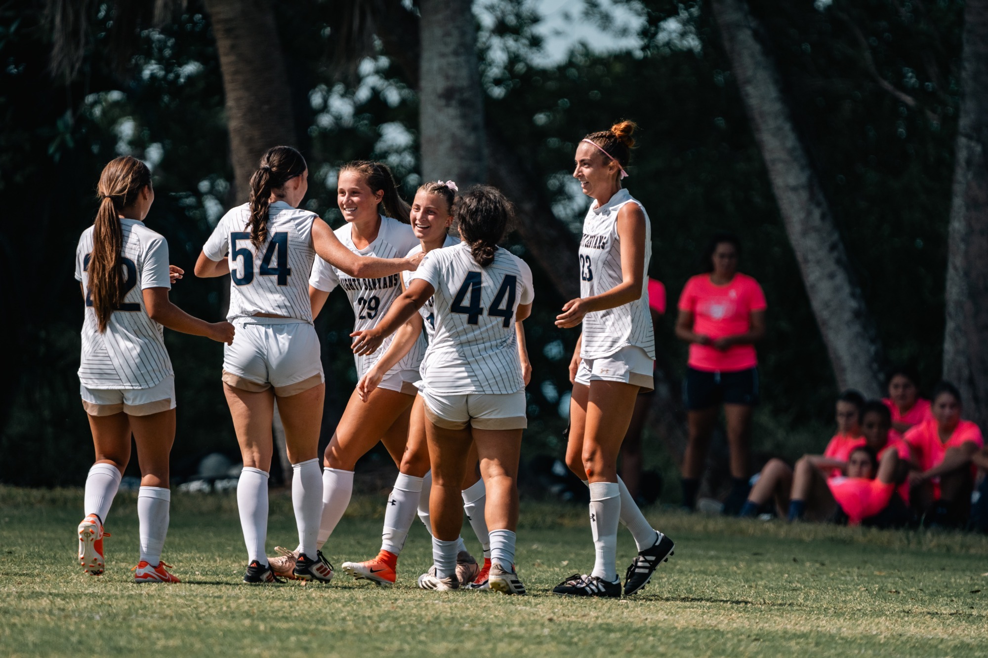 The Mighty Banyans celebrate a goal vs. St. Thomas