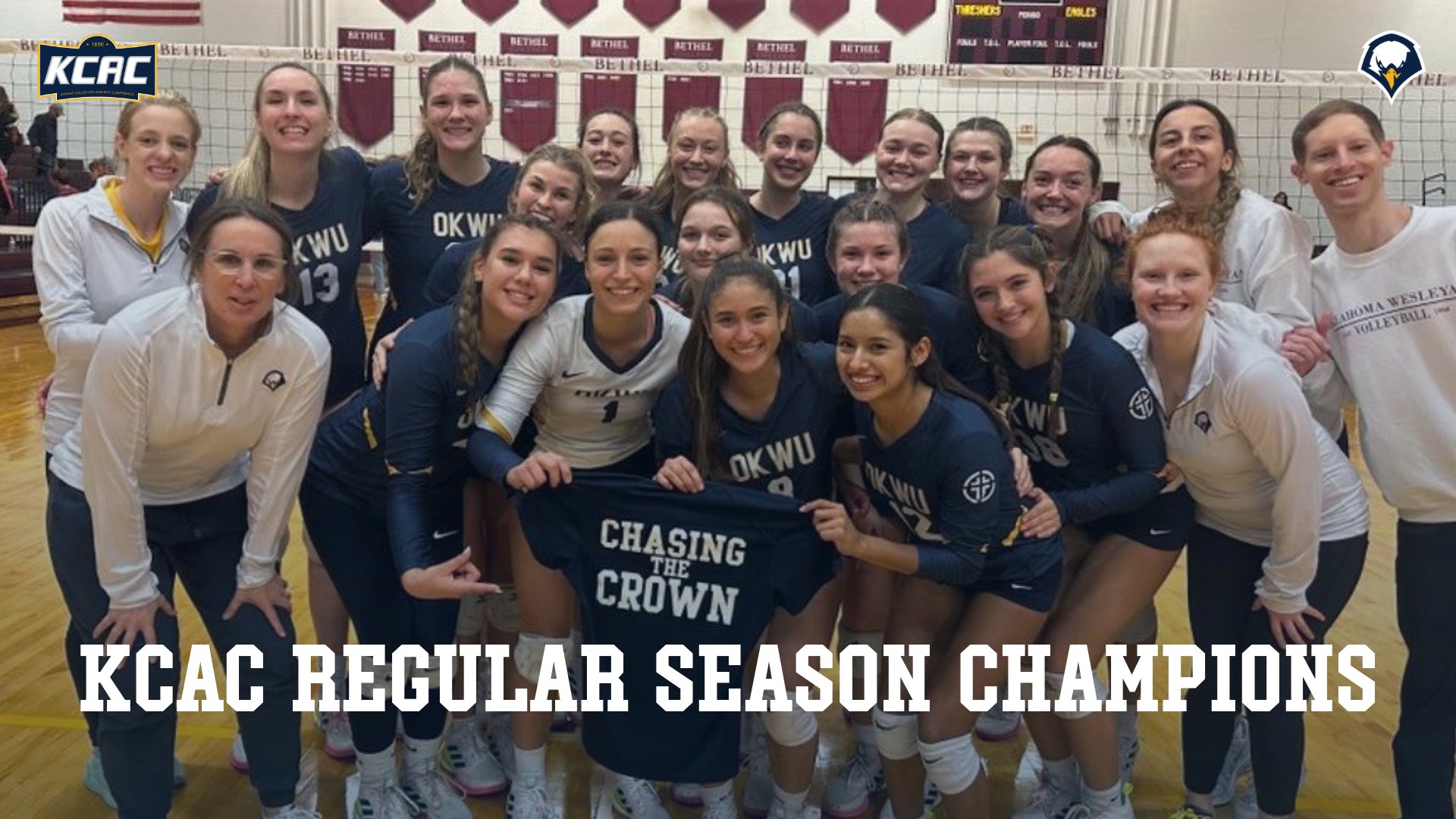 Volleyball named KCAC Regular Season Champs for the First Time in