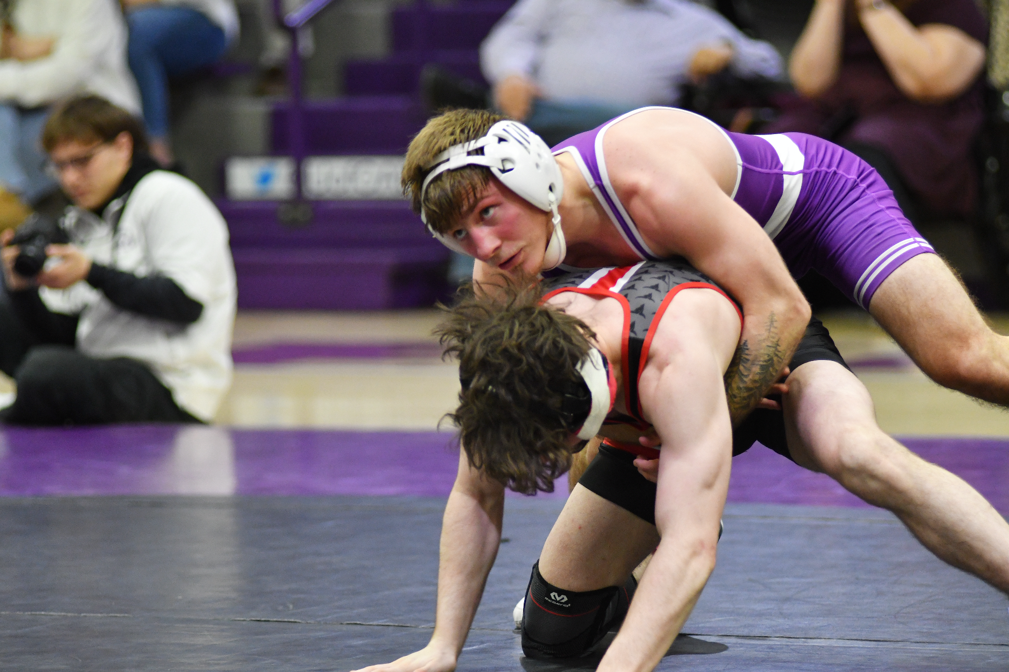 Shelton Chastain wins a match against Northern Oklahoma.