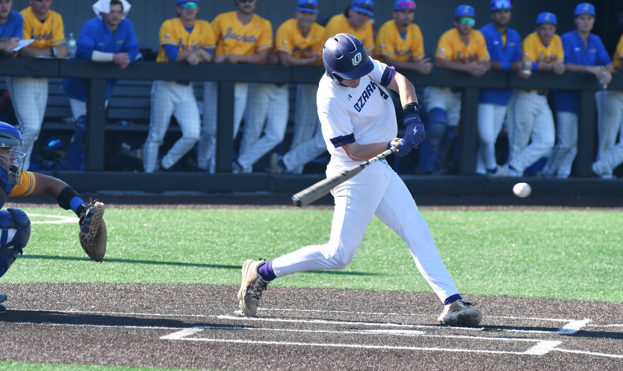 Brett Burks launches a home run.