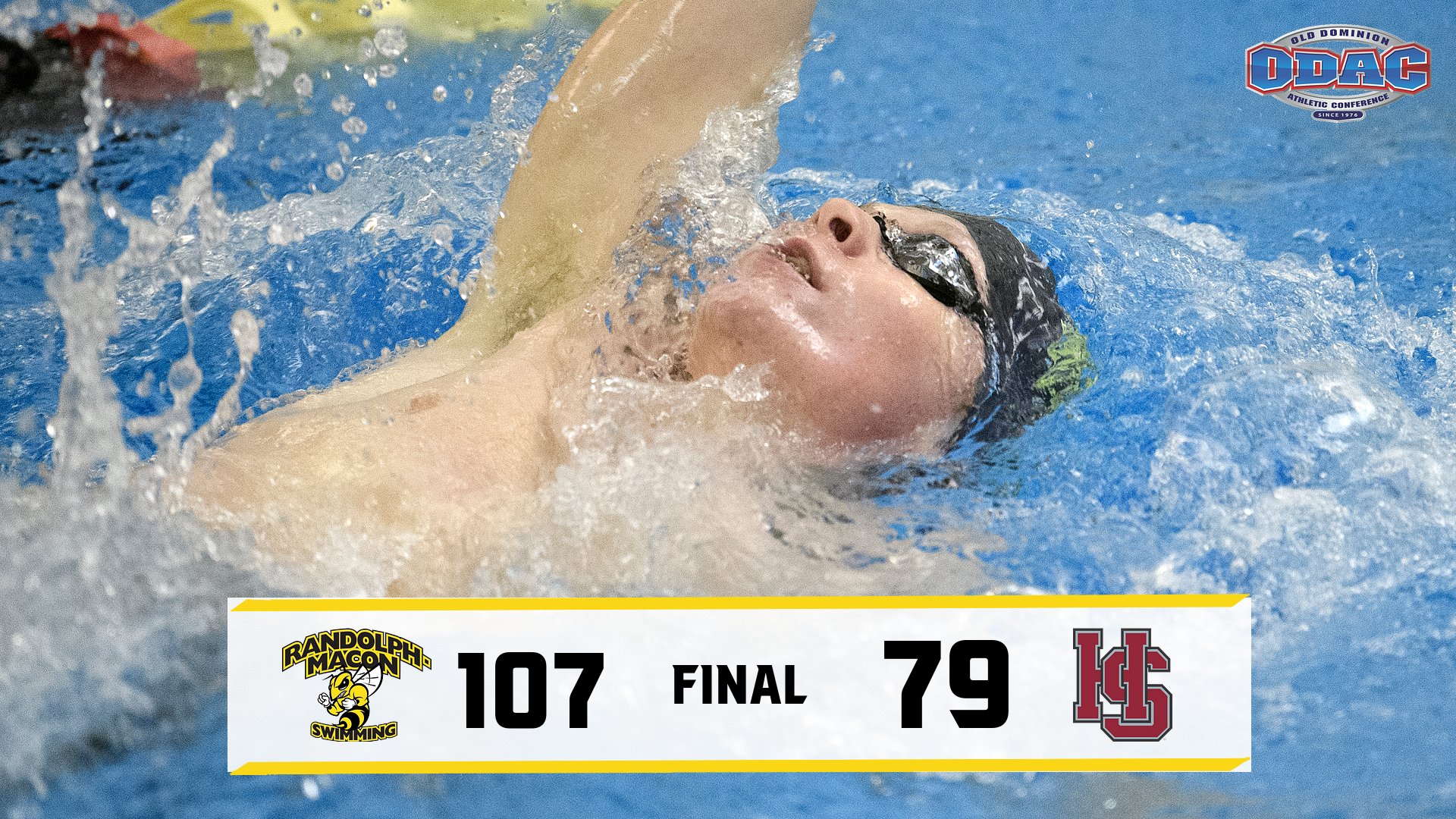 Nine Event Wins for Men's Swimming Topples HampdenSydney Randolph