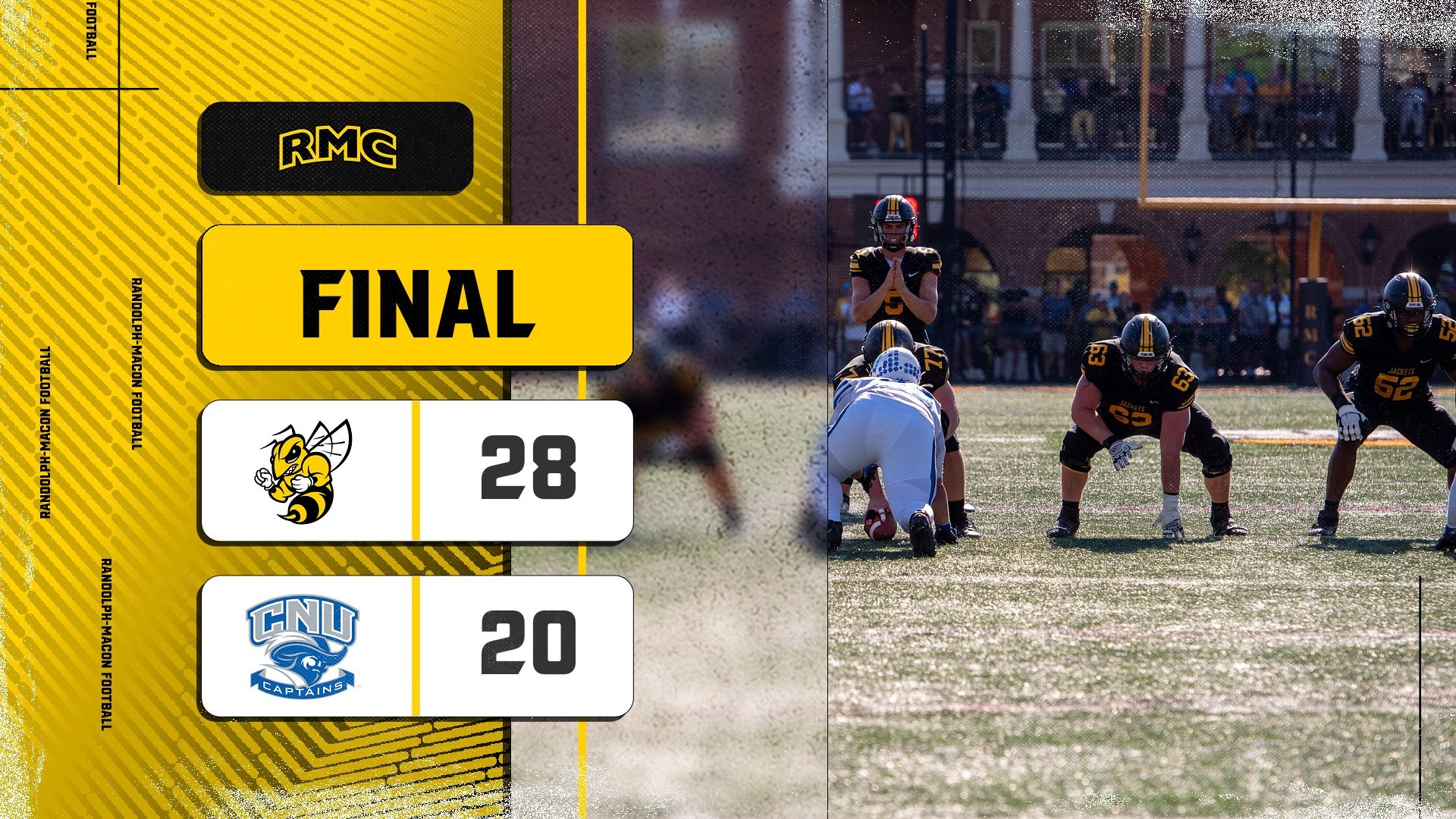 8 RMC Football Downs CNU to Advance to NCAA Second Round Randolph
