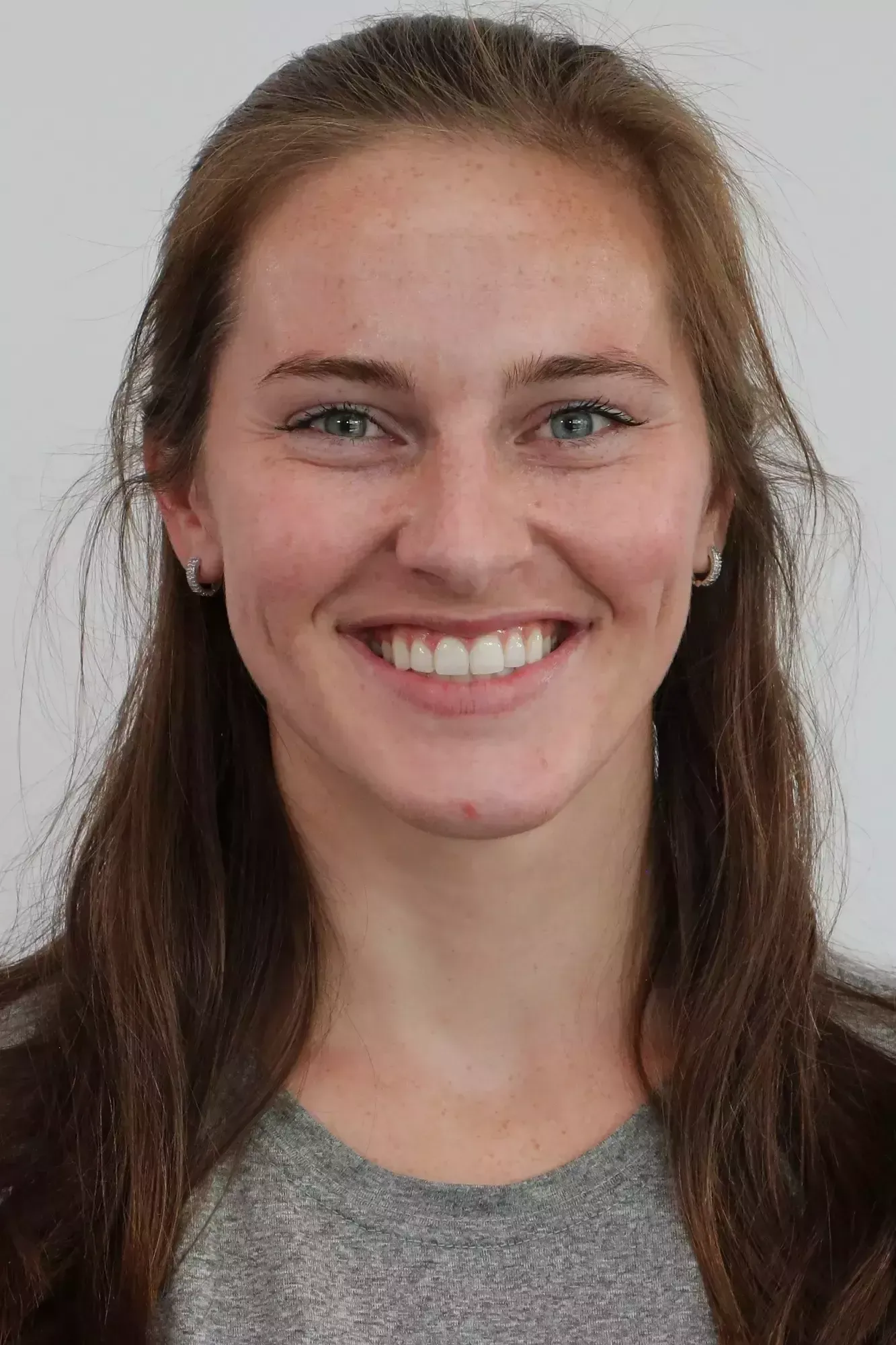 WOMEN'S SOCCER: Olivia Adams (grey shirt) Head Shot 2024.