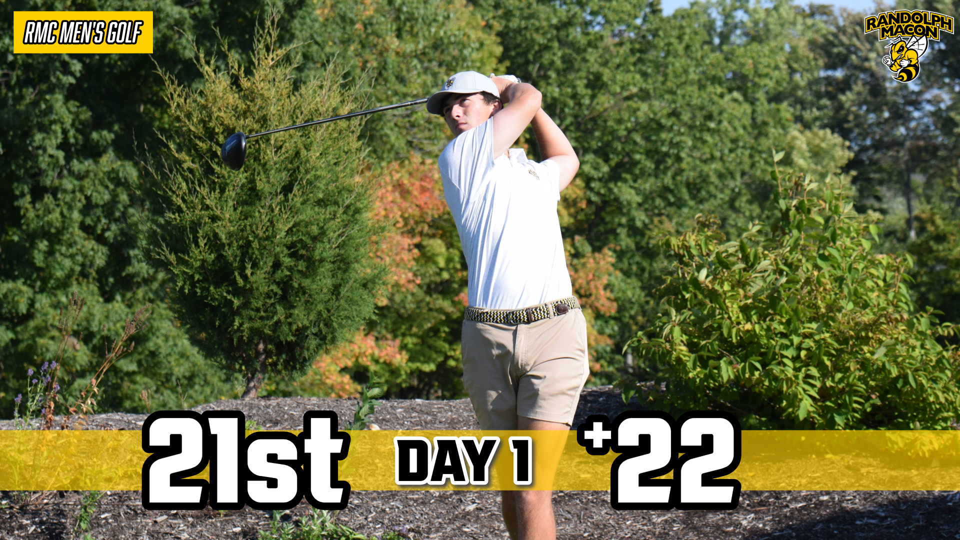 Michael Schaal on Round One Graphic of Men's Golf Score 