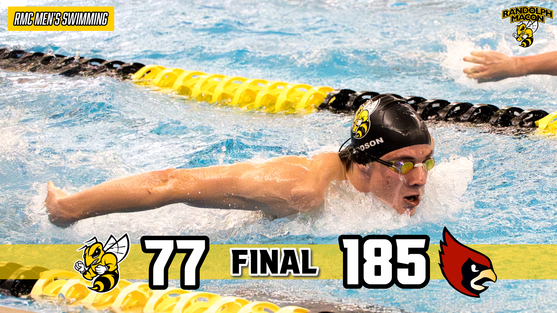 MSWIM vs. CATHOLIC...Final Score Graphic...77-185 Final