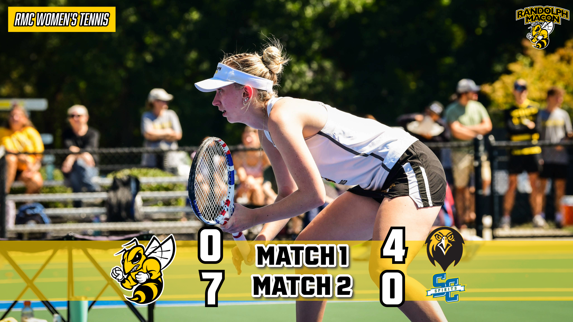 RMC Womens tennis splits matches on 10.4.25