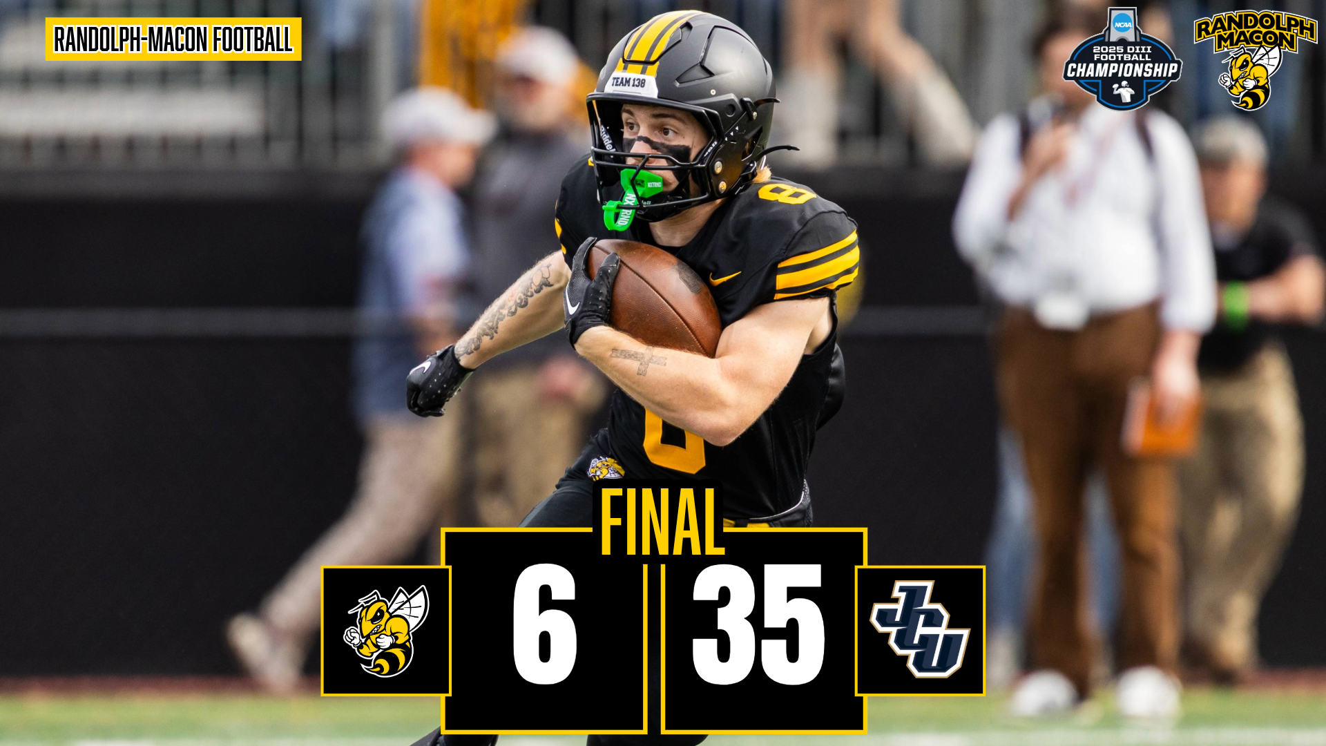 NCAA FB vs. JCU 2025 // Gracyn Ross in all black returning the ball 