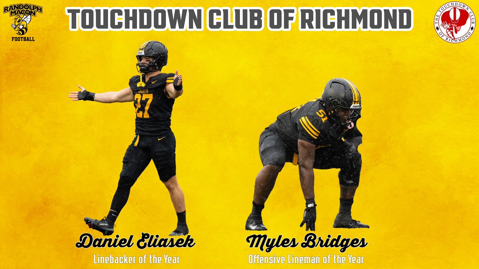 Touchdown Club of Richmond (Daniel Eliasek and Myles Bridges) 