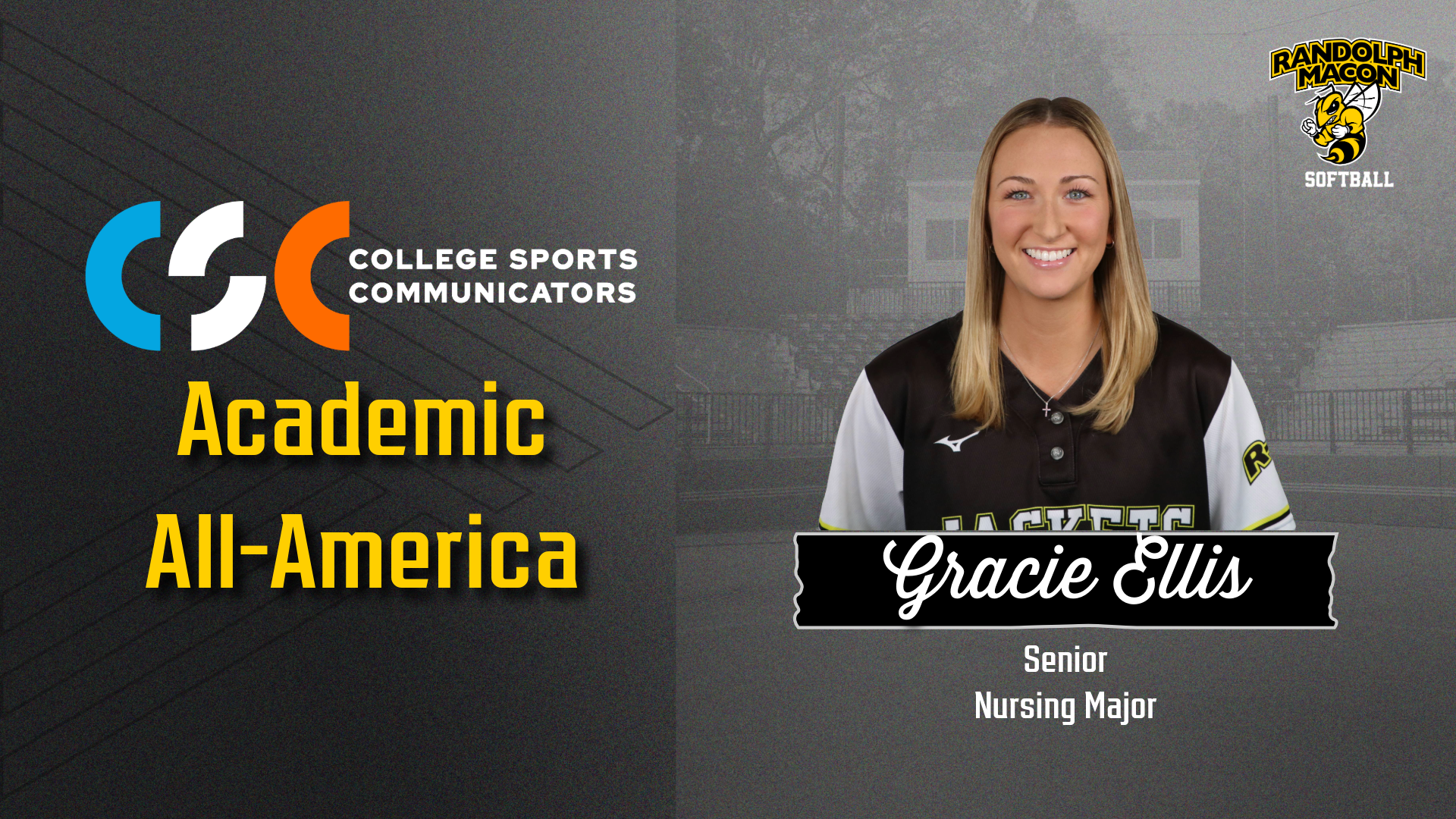 Gracie Ellis (Softball) CSC Academic All-America First Team Graphic 