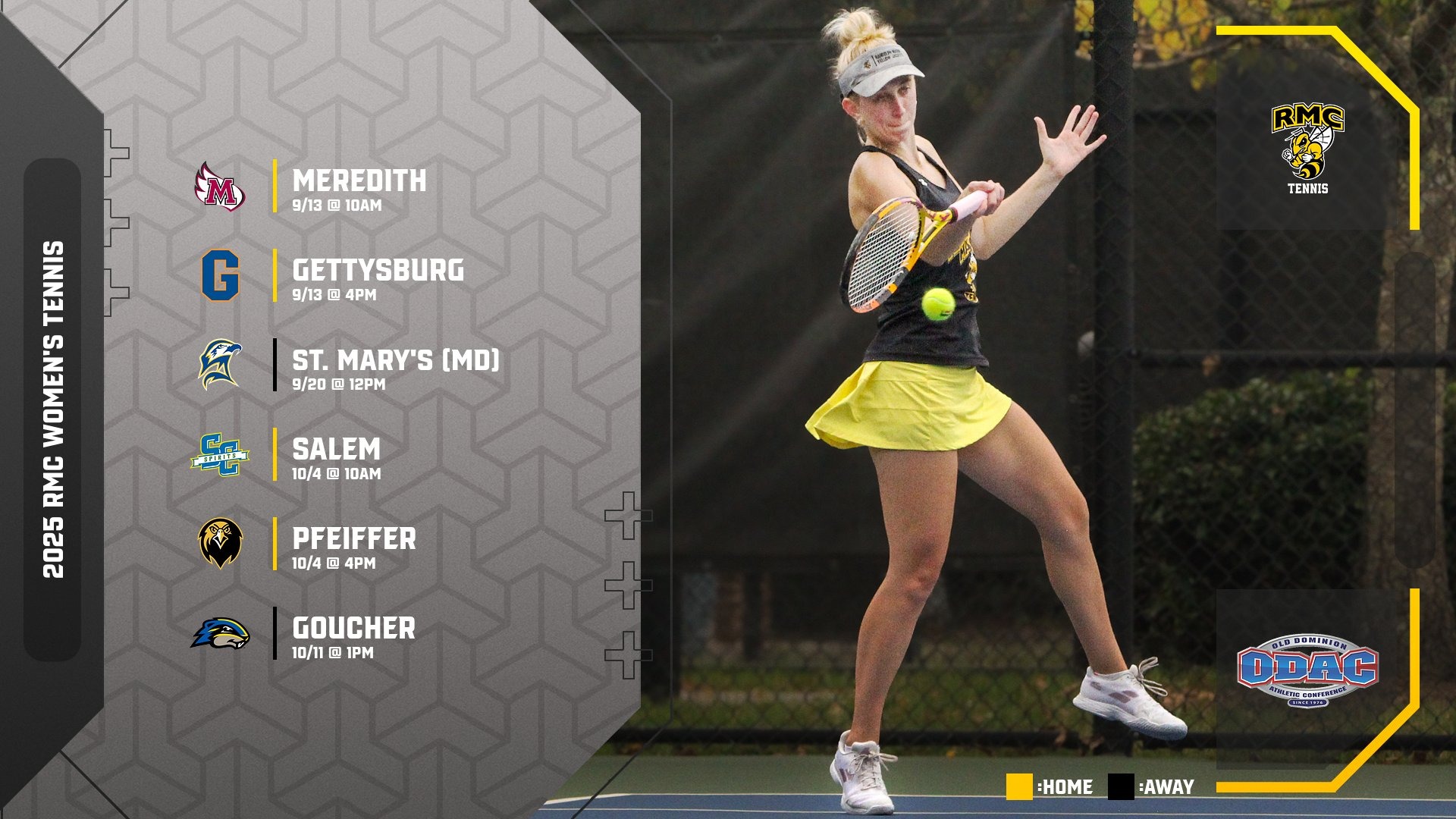 Women's Tennis Schedule 2025... McKenzie Letellier on Cover with all matches