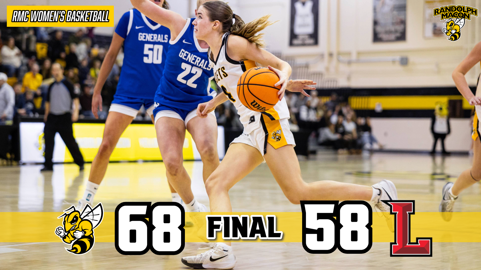 RMC Beats Lynchburg with White on Graphic 2025-26