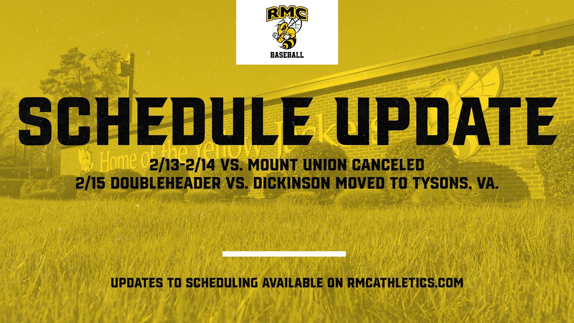 RMC Baseball Schedule Change