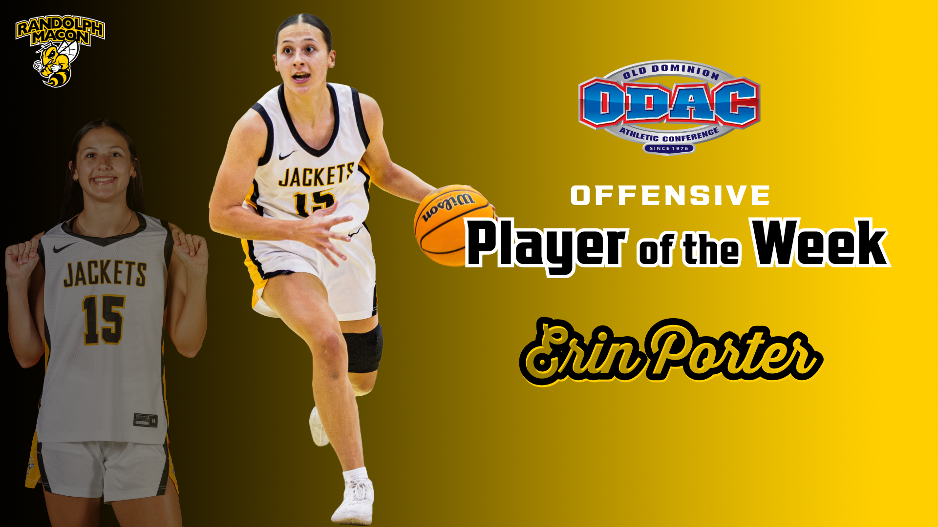 Erin Porter ODAC PLAYER OF THE WEEK