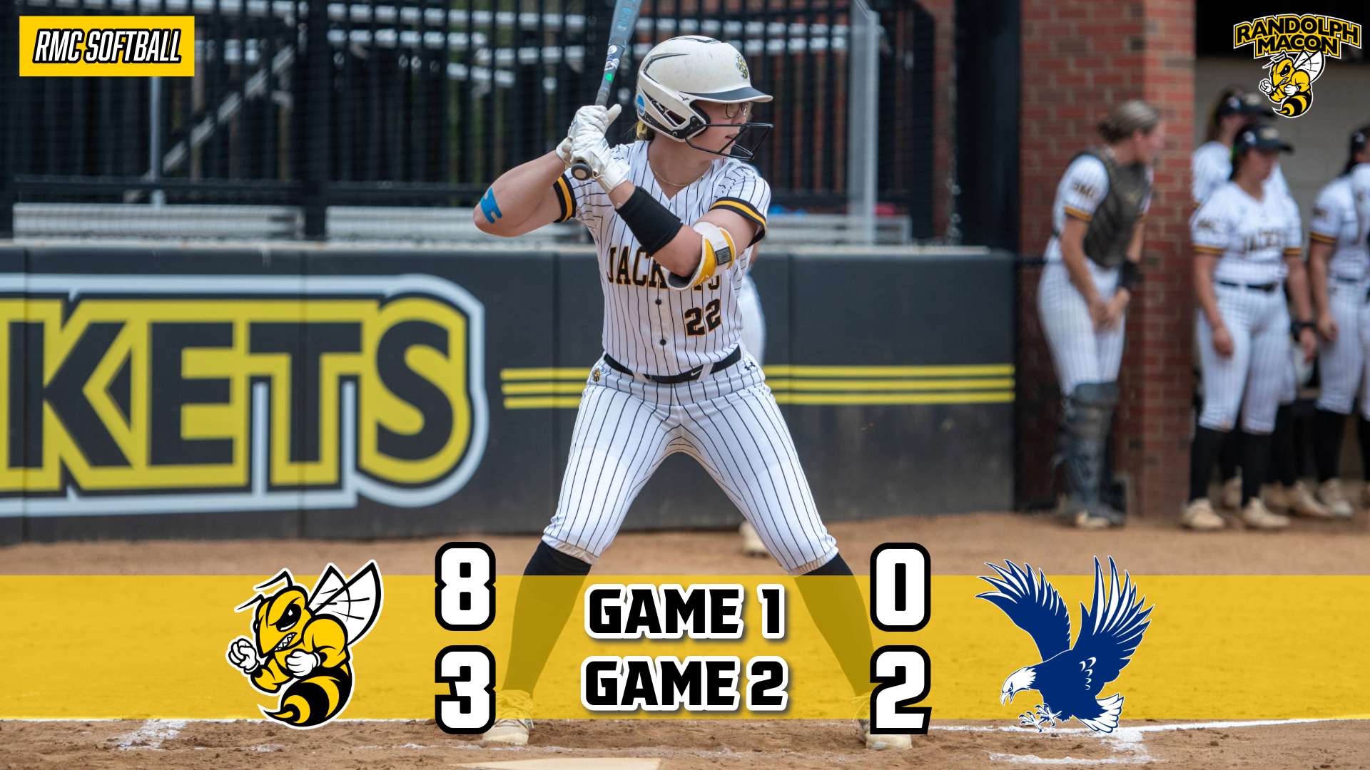 Softball Defeats UMW on Opening Day 2026 with Reagan Hill on graphic