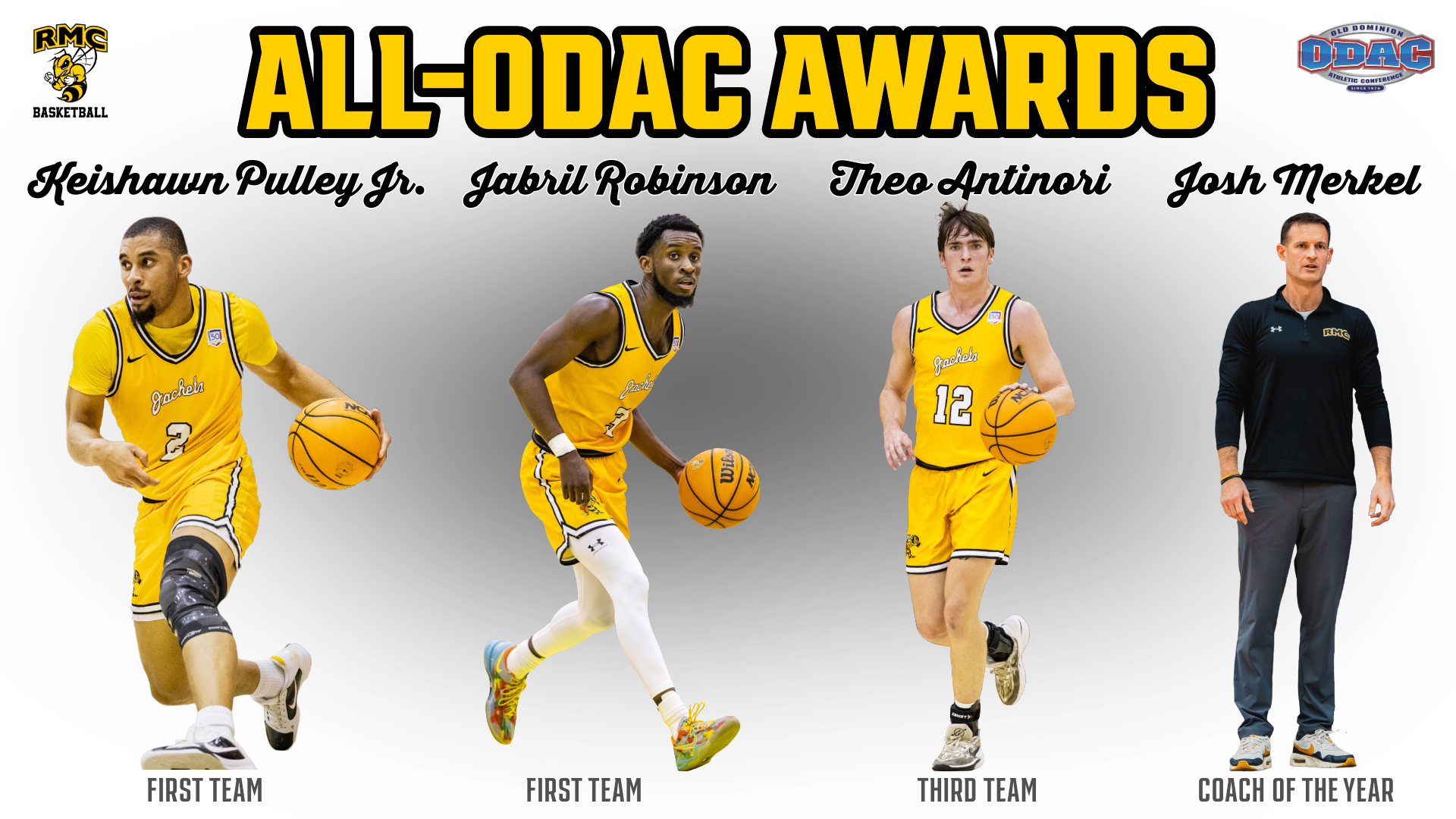 MBB ODAC Awards with Theo Antinori, Jabril Robinson, Keishawn Pulley Jr and Josh Merkel on Graphic