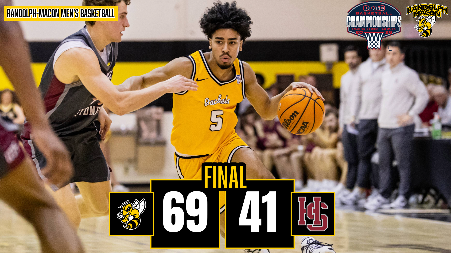MBB Defeats HSC in ODAC Semis with Delani Hammonds on graphic 