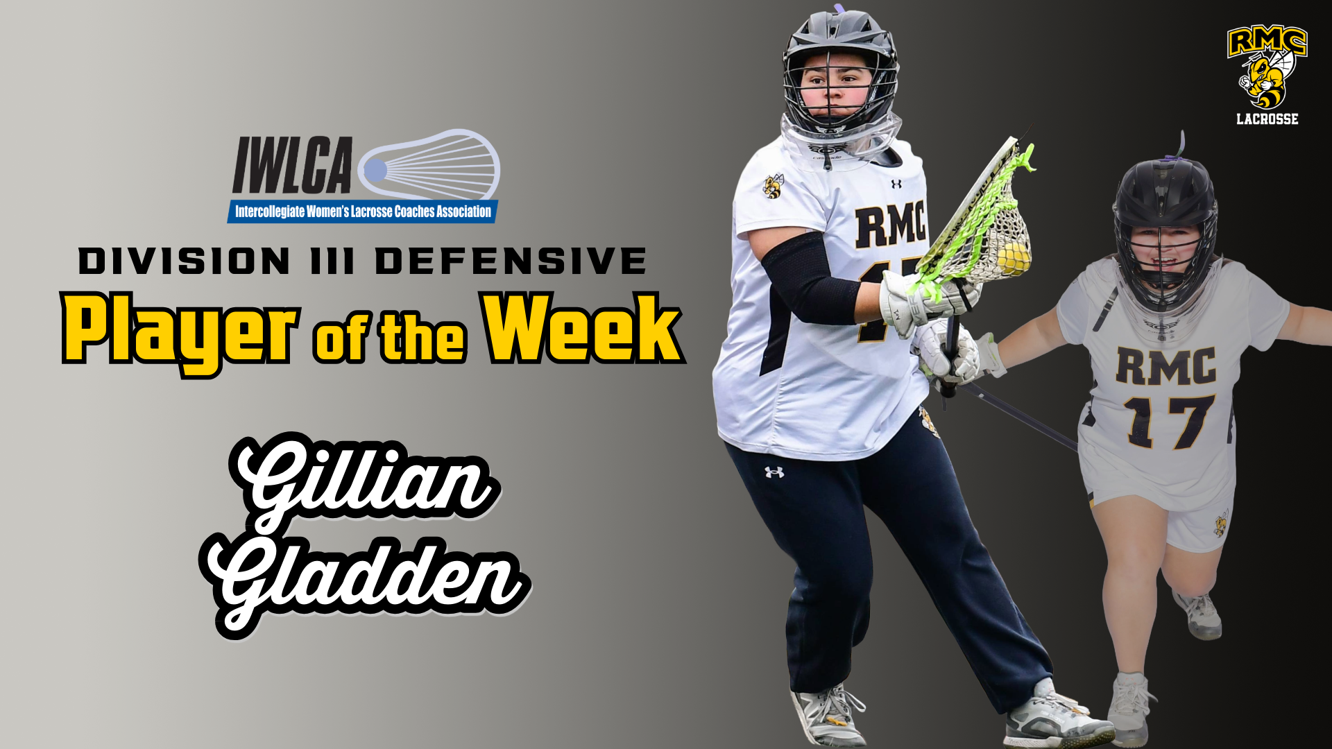 Gladden named IWLCA Defensive Player of the Week