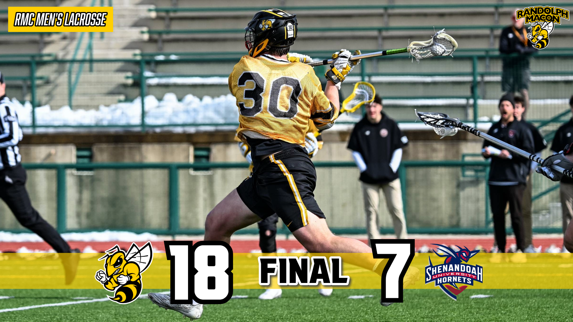 Will Robertson and Men's lacrosse dominates Shenandoah on the road 18-7