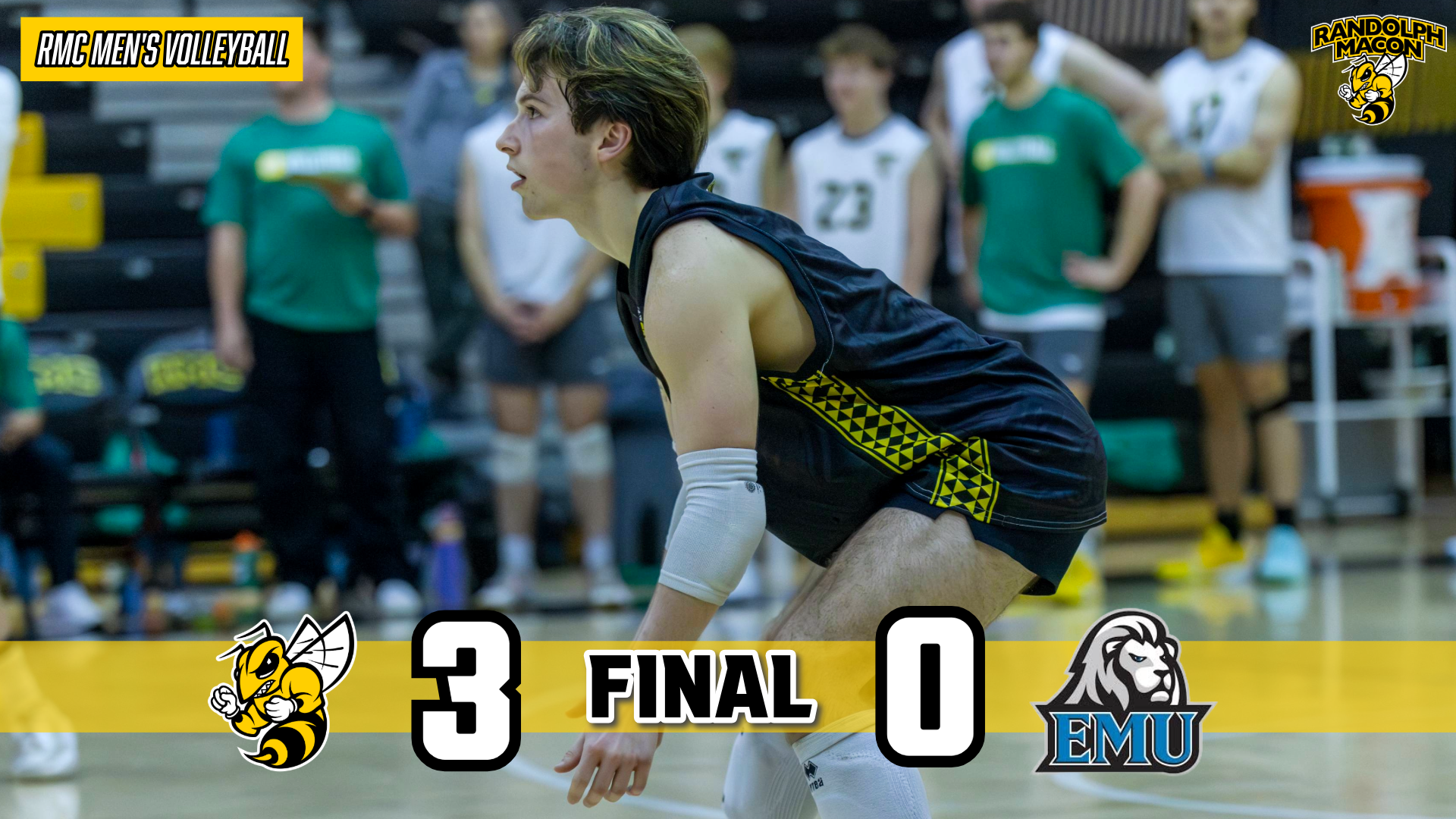 RMC Men's VBALL Sweeps EMU