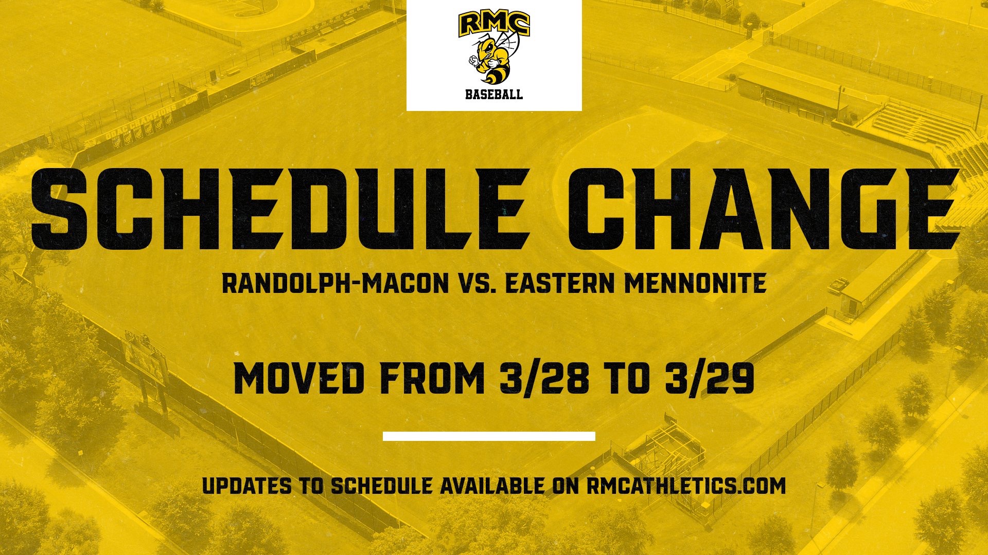 Baseball Announces Schedule Change