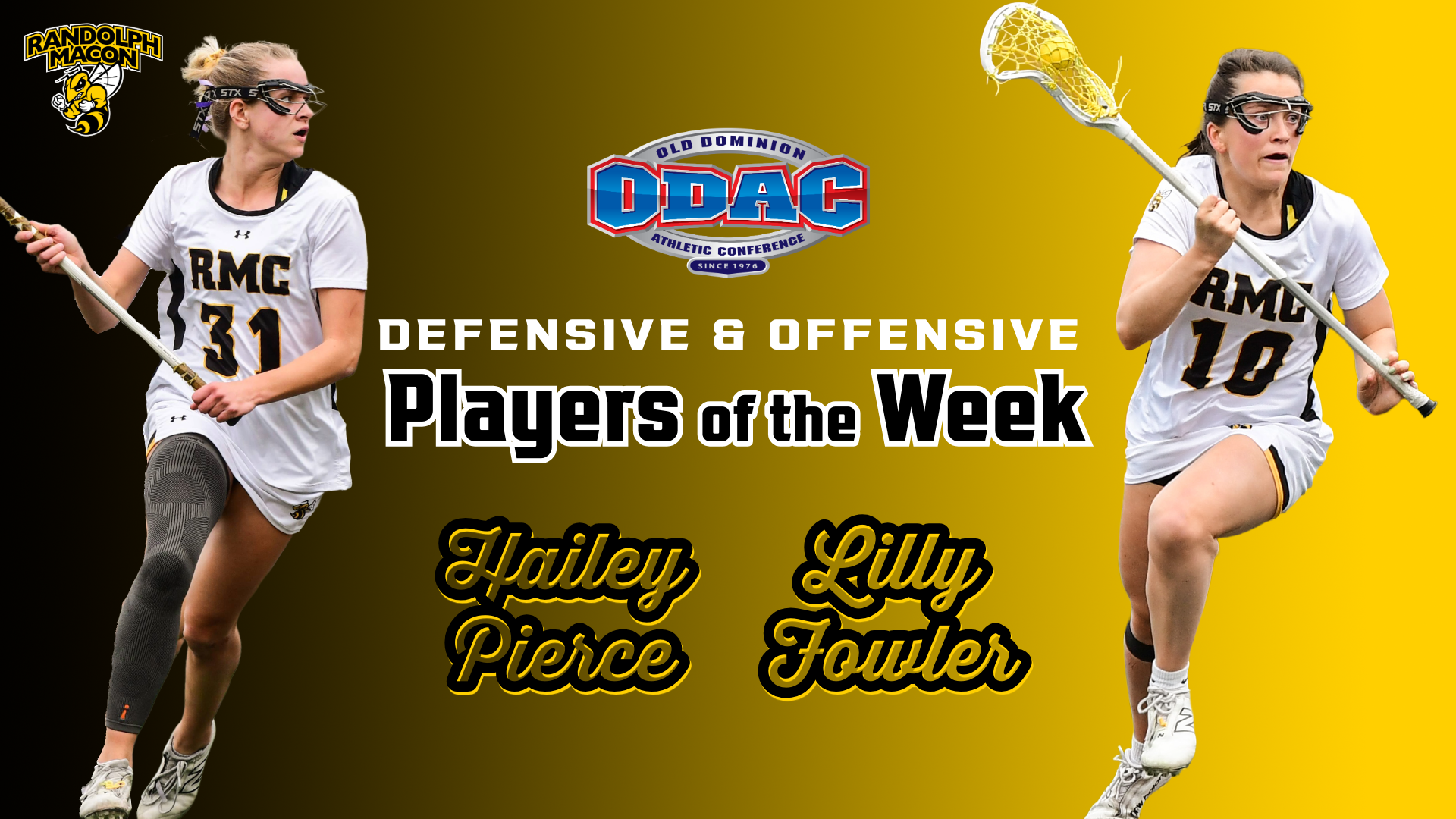 Fowler and Pierce are named ODAC Players of the week