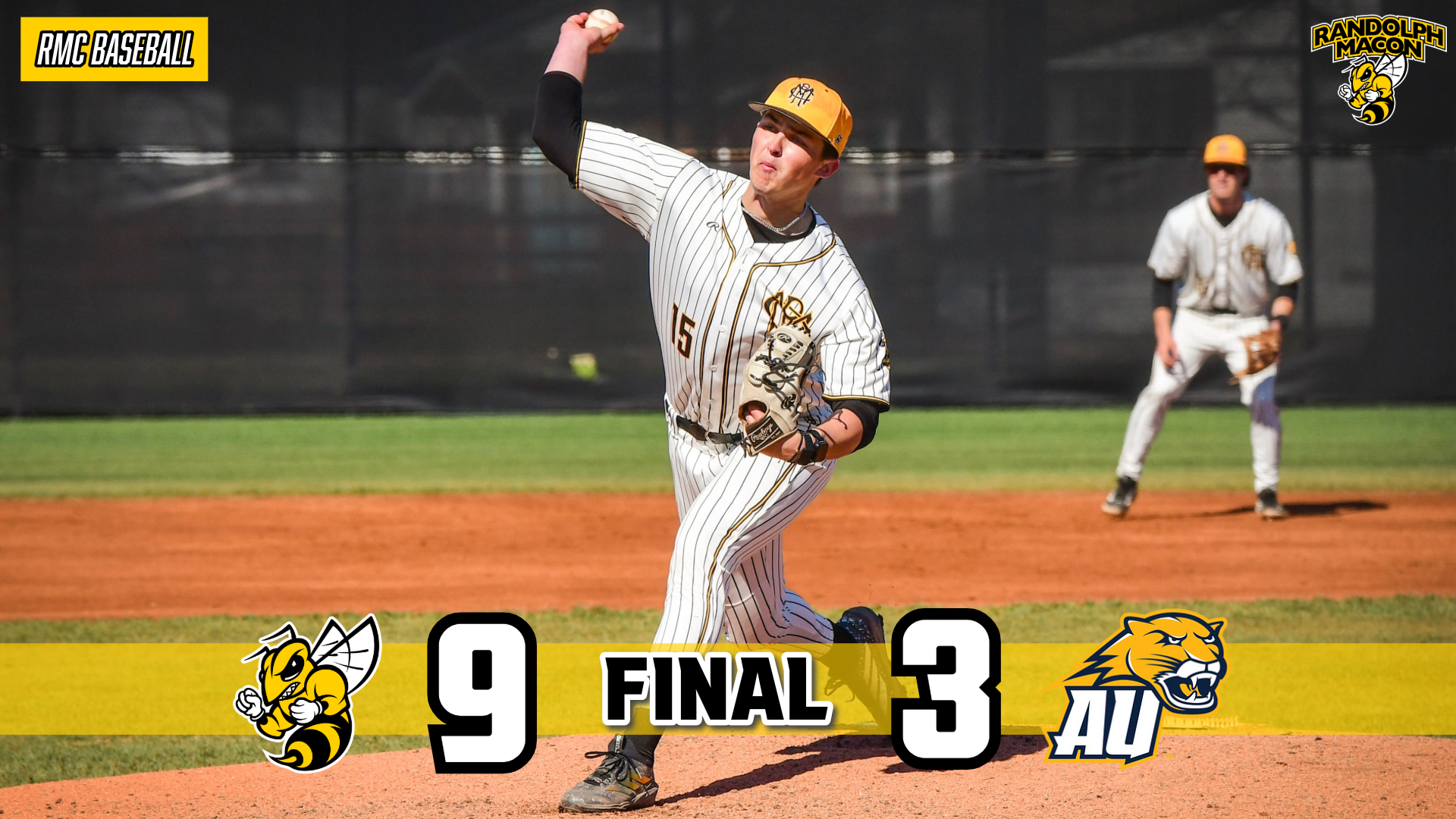 Baseball Final RMC 9 AU 3 with image of Peter Phillips pitching