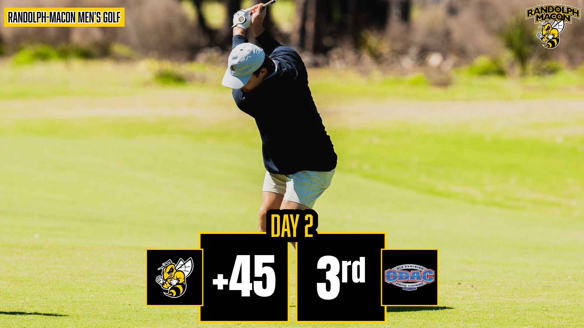 Men's Golf Second Day of ODAC Championships with Kole Kohut on Graphic 