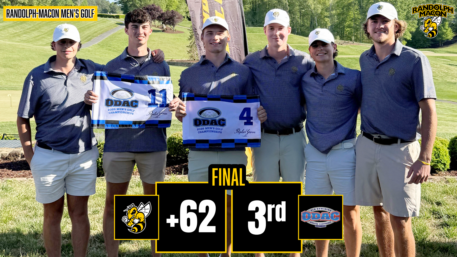 Men's Golf Finishes Third at ODAC Championships