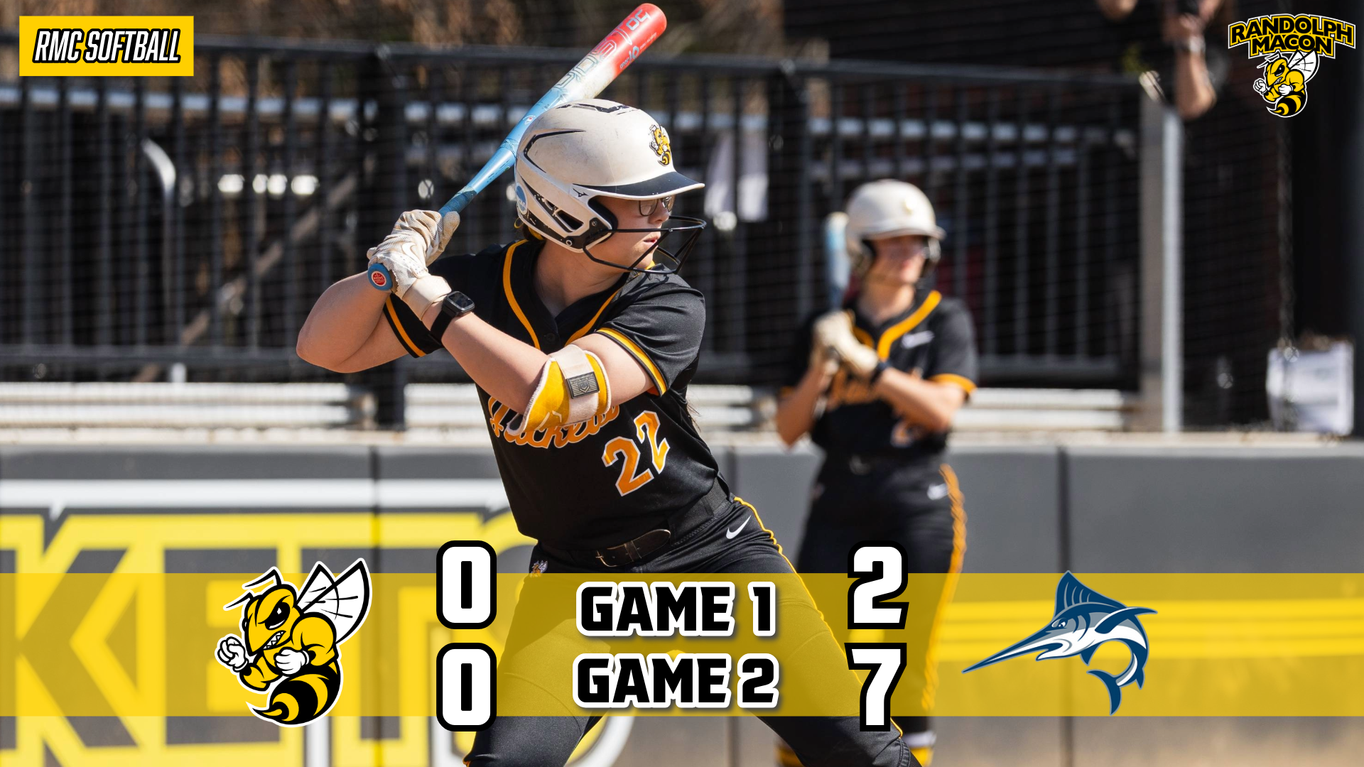 Softball Drops Two Games to #1 Virginia Wesleyan with Reagan Hill on Graphic