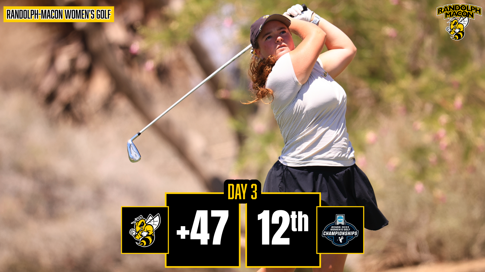 Lilly Hall on Women's Golf NCAA Championship Day Three Graphic
